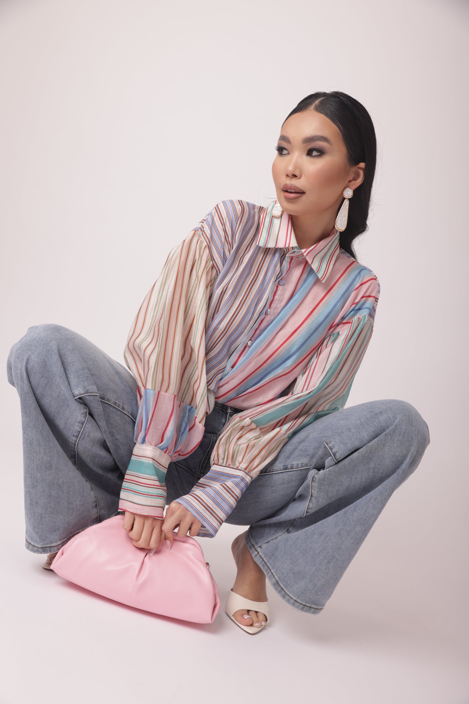 Camicia Rigata Multicolore