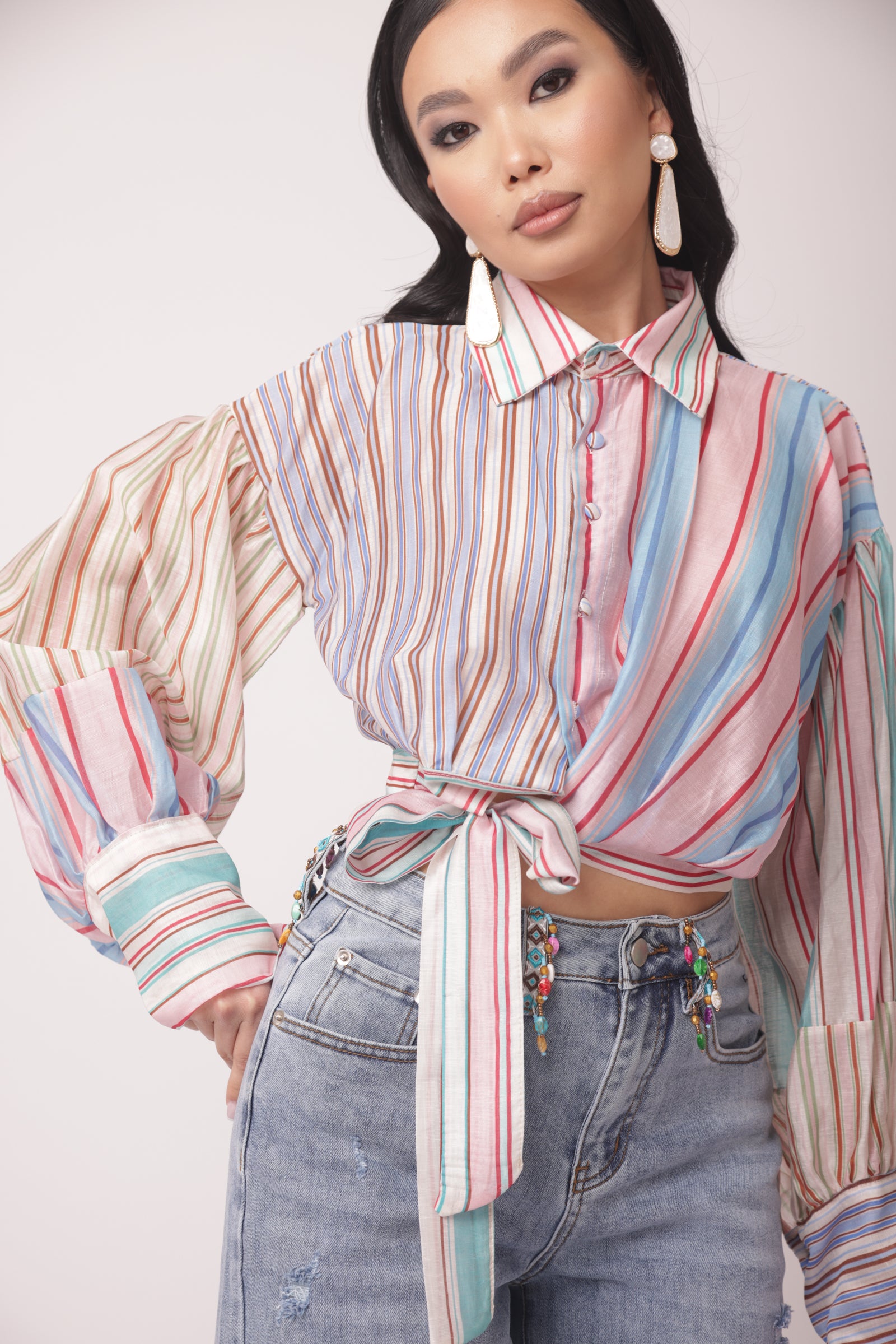 Camicia Rigata Multicolore