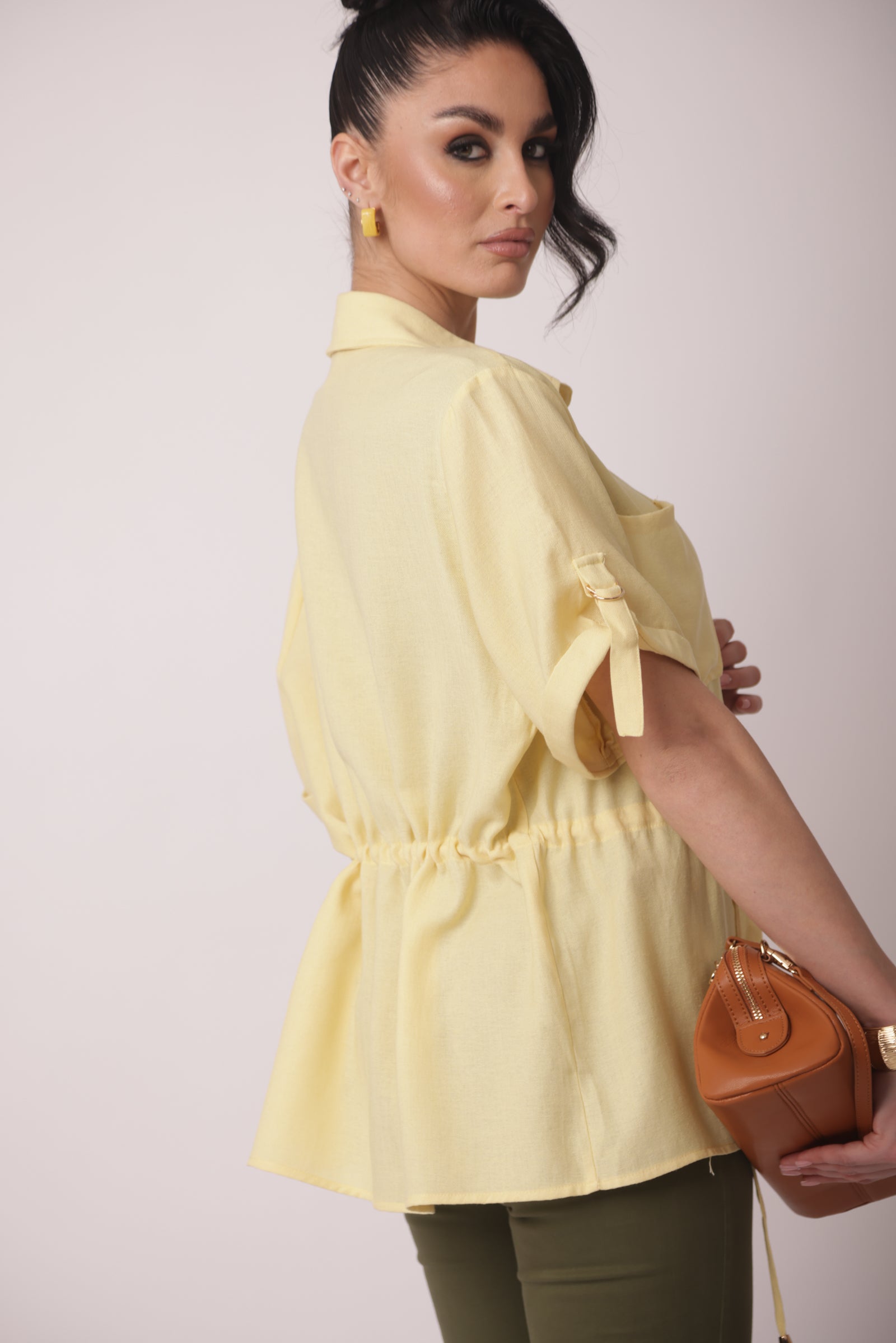 Camicia Safari giallo|Colore:Giallo