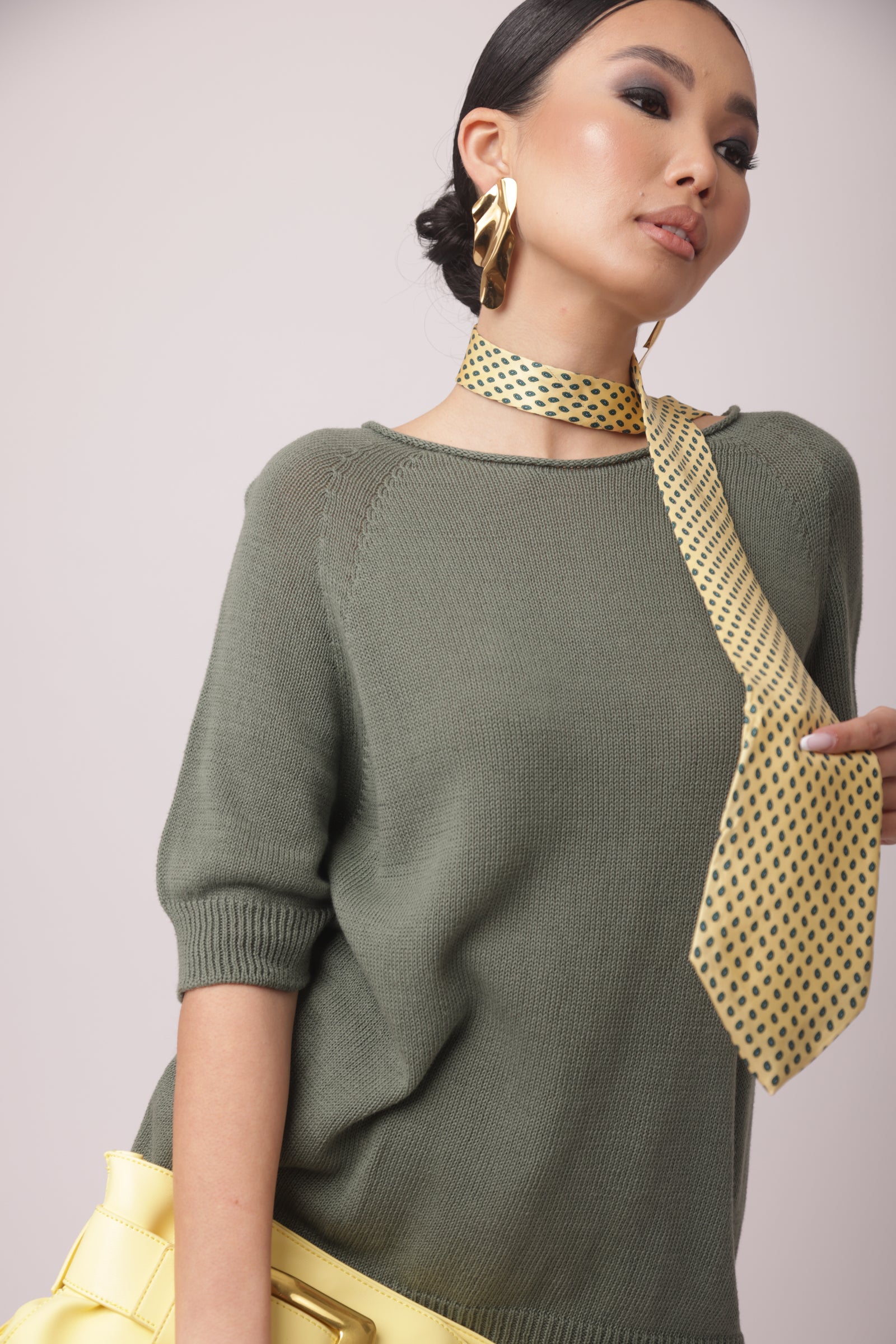 Maglia Cotton Verde militare|Colore:Verde militare