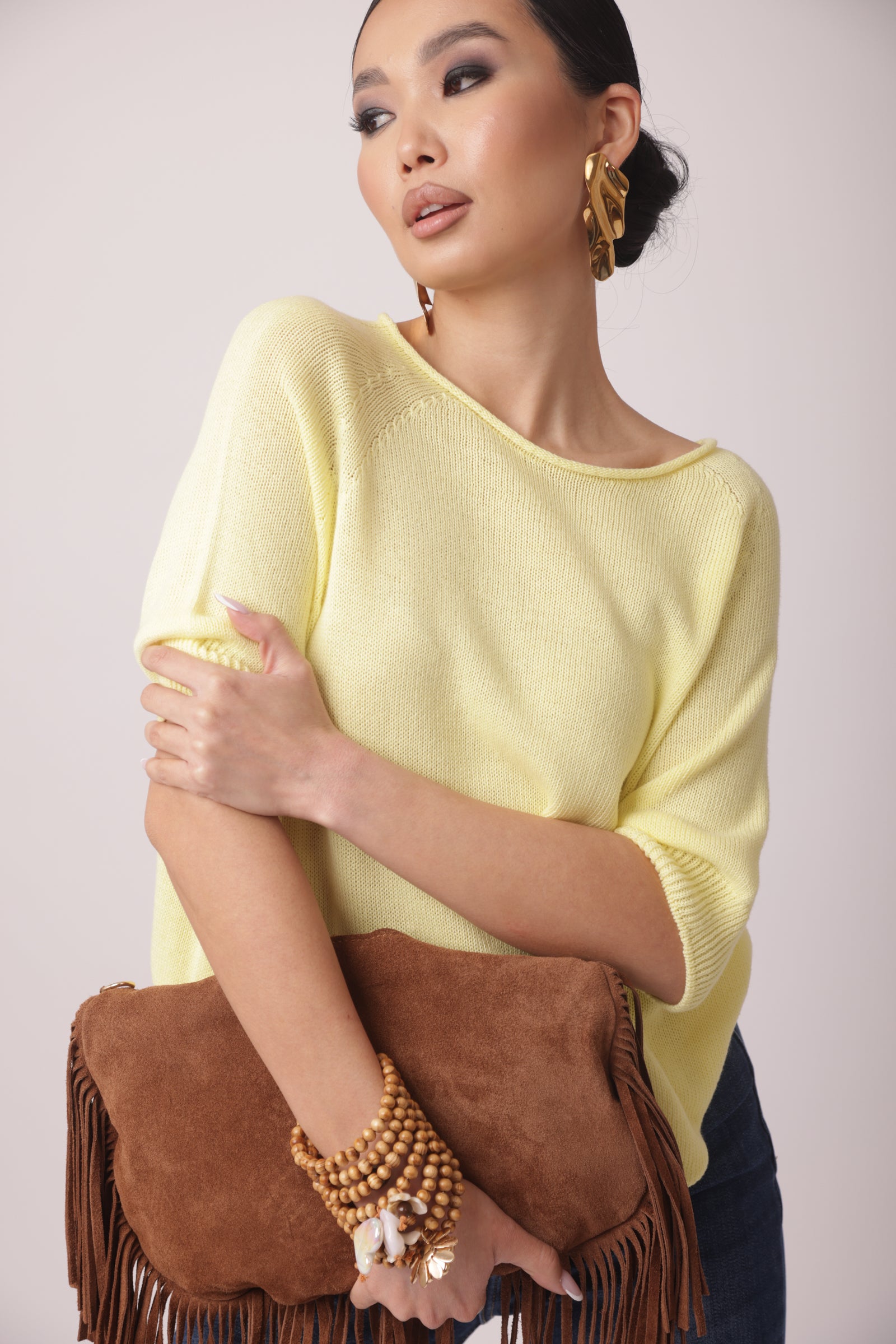 Maglia Cotton Giallo|Colore:Giallo