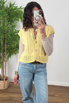Gilet Bottoni Bonnie giallo|Colore:Giallo