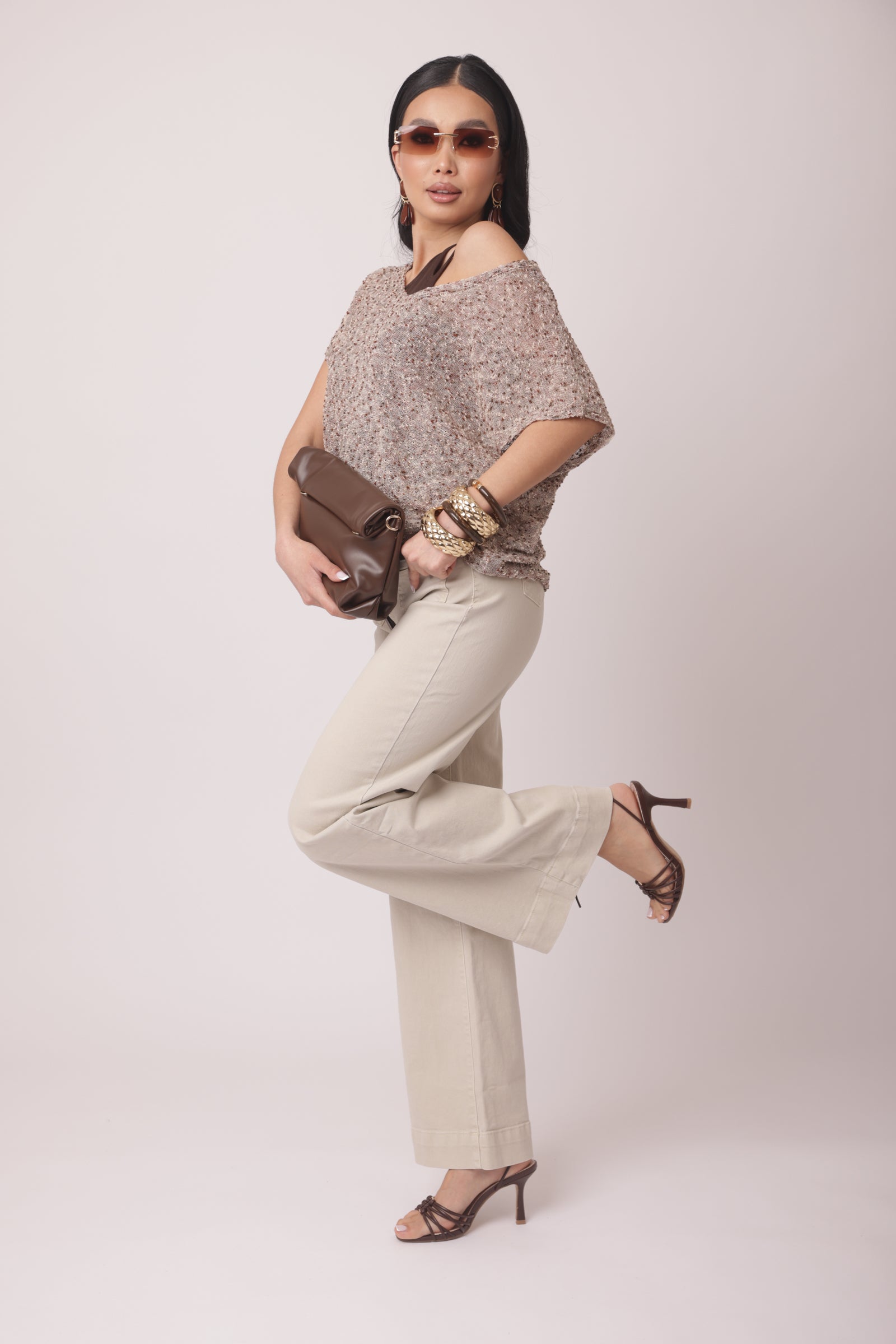 Pantalone Con Tasche Beige chiaro|Colore:Beige chiaro