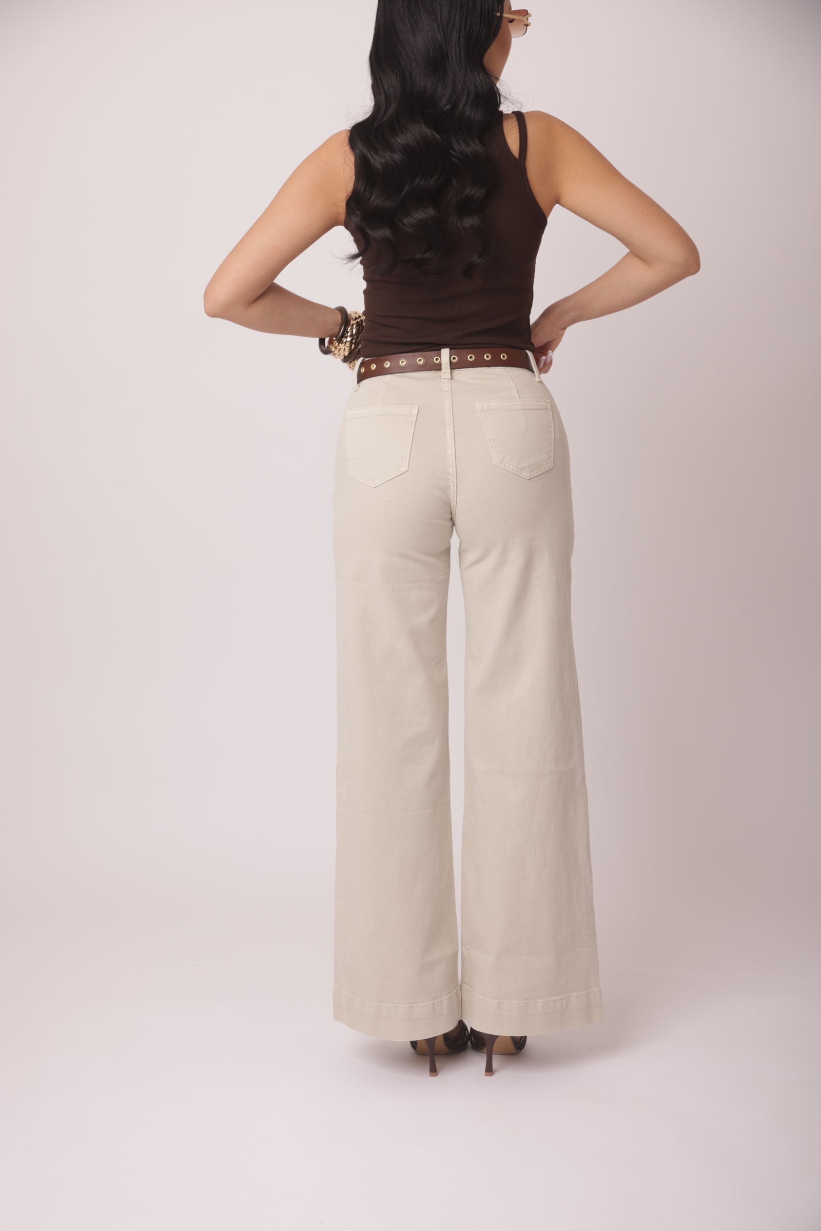 Pantalone Con Tasche Beige chiaro|Colore:Beige chiaro