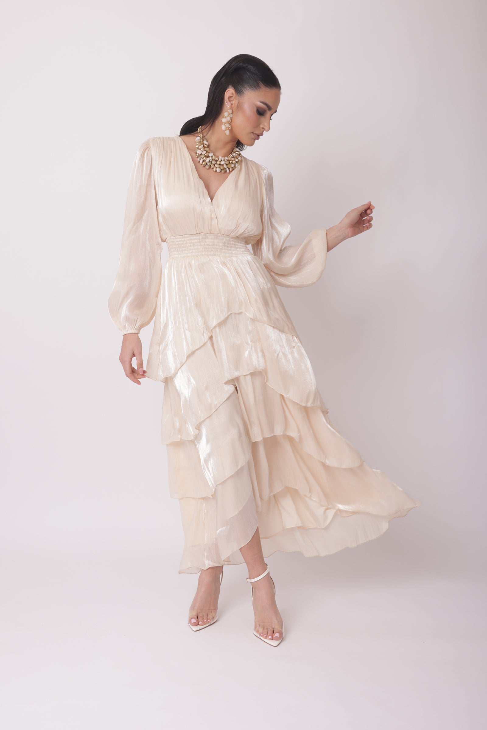 Abito Elegance Paris champagne|Colore:Champagne