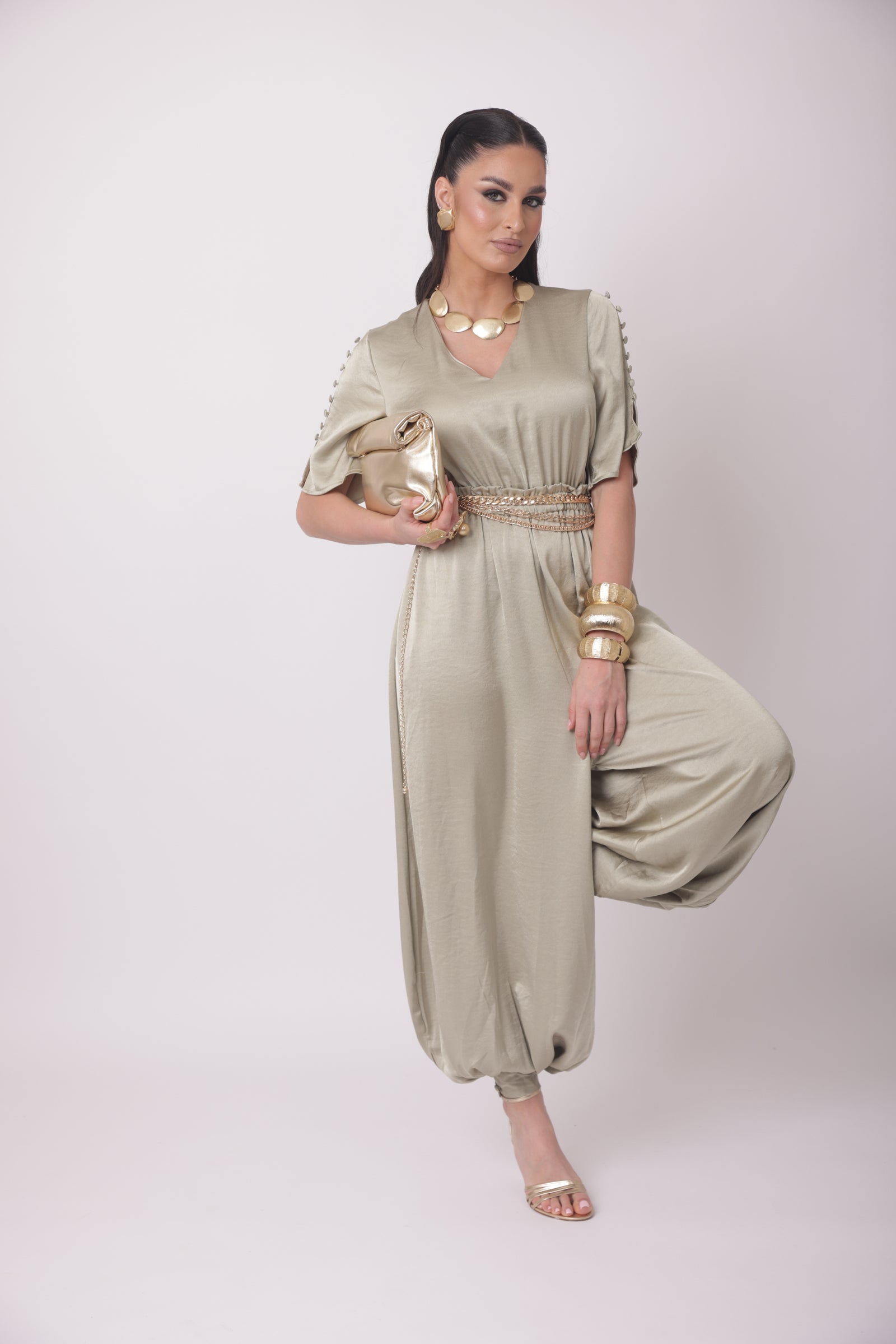 Tuta Cherie verde salvia|Colore:Verde salvia