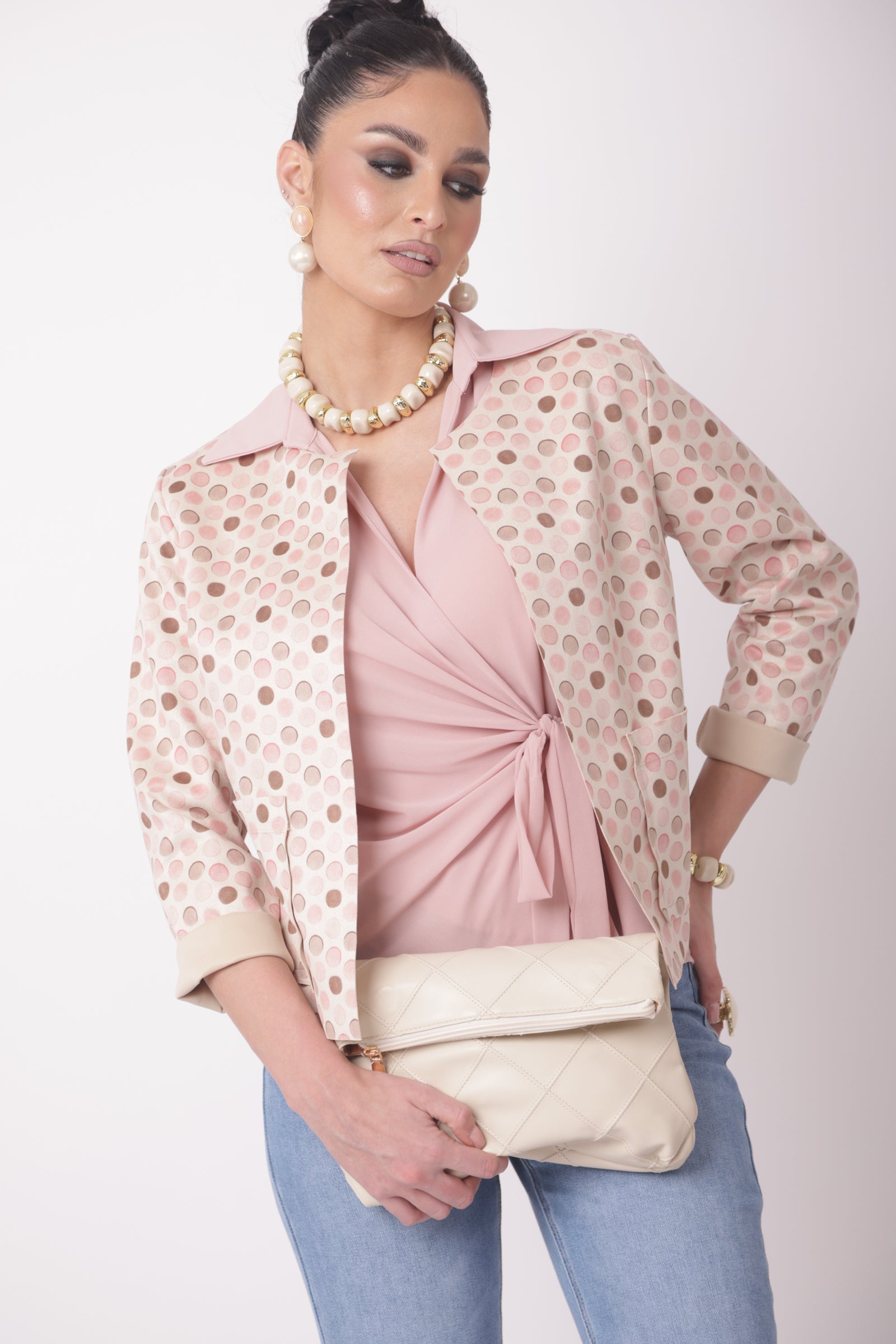 Bolero Pois rosa|Colore:Rosa