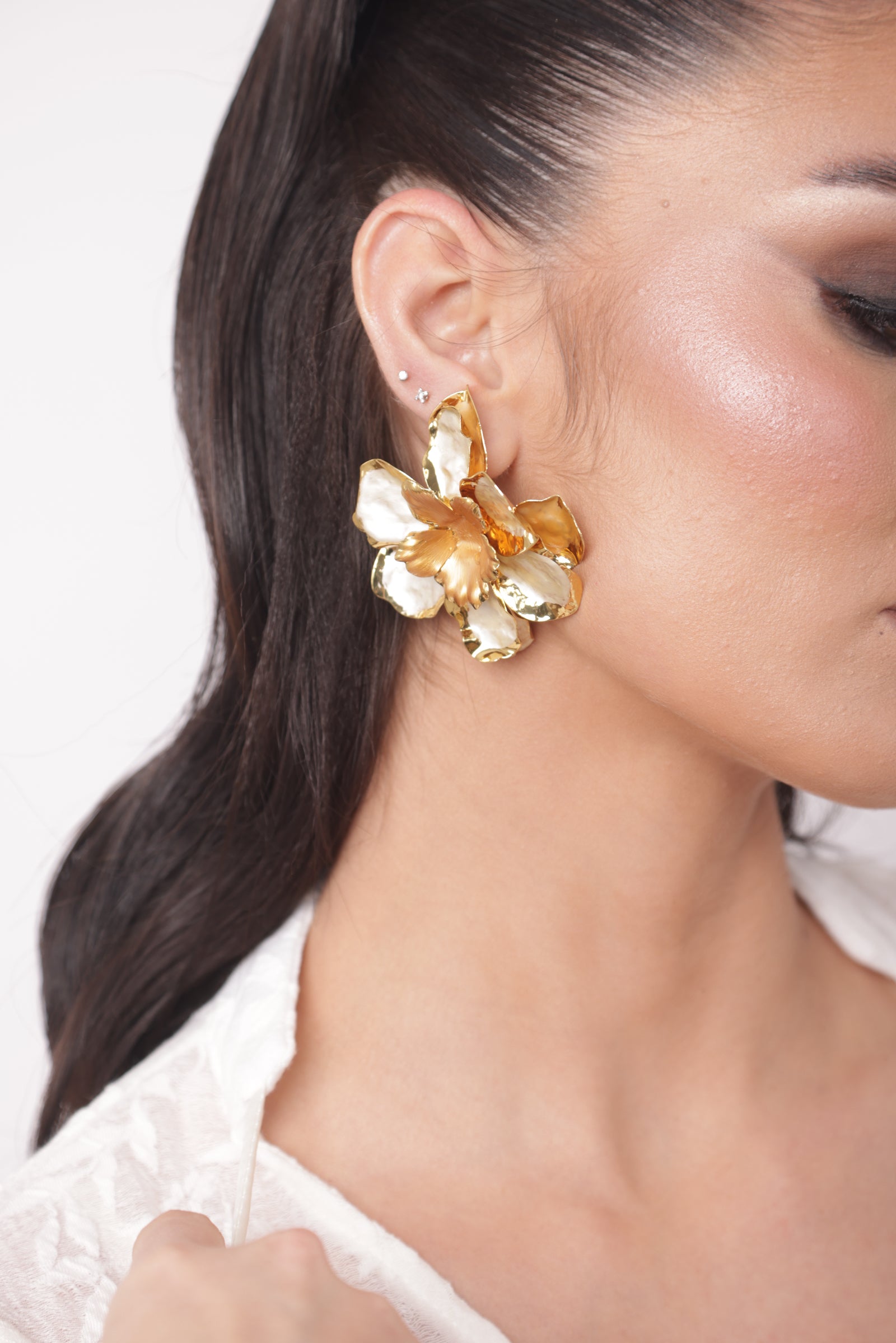 Orecchini Fiore oro|Colore:Oro