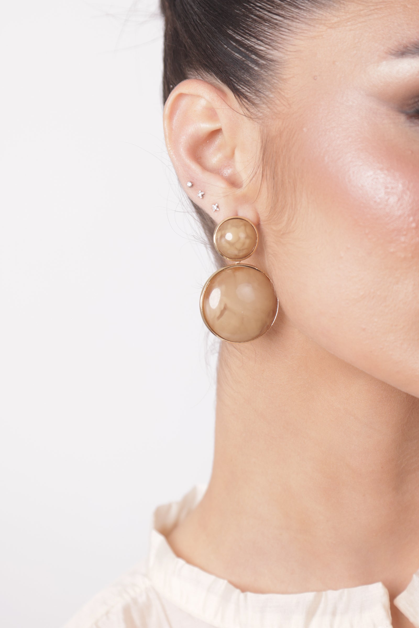 Orecchini Tondi cacao|Colore:Cacao