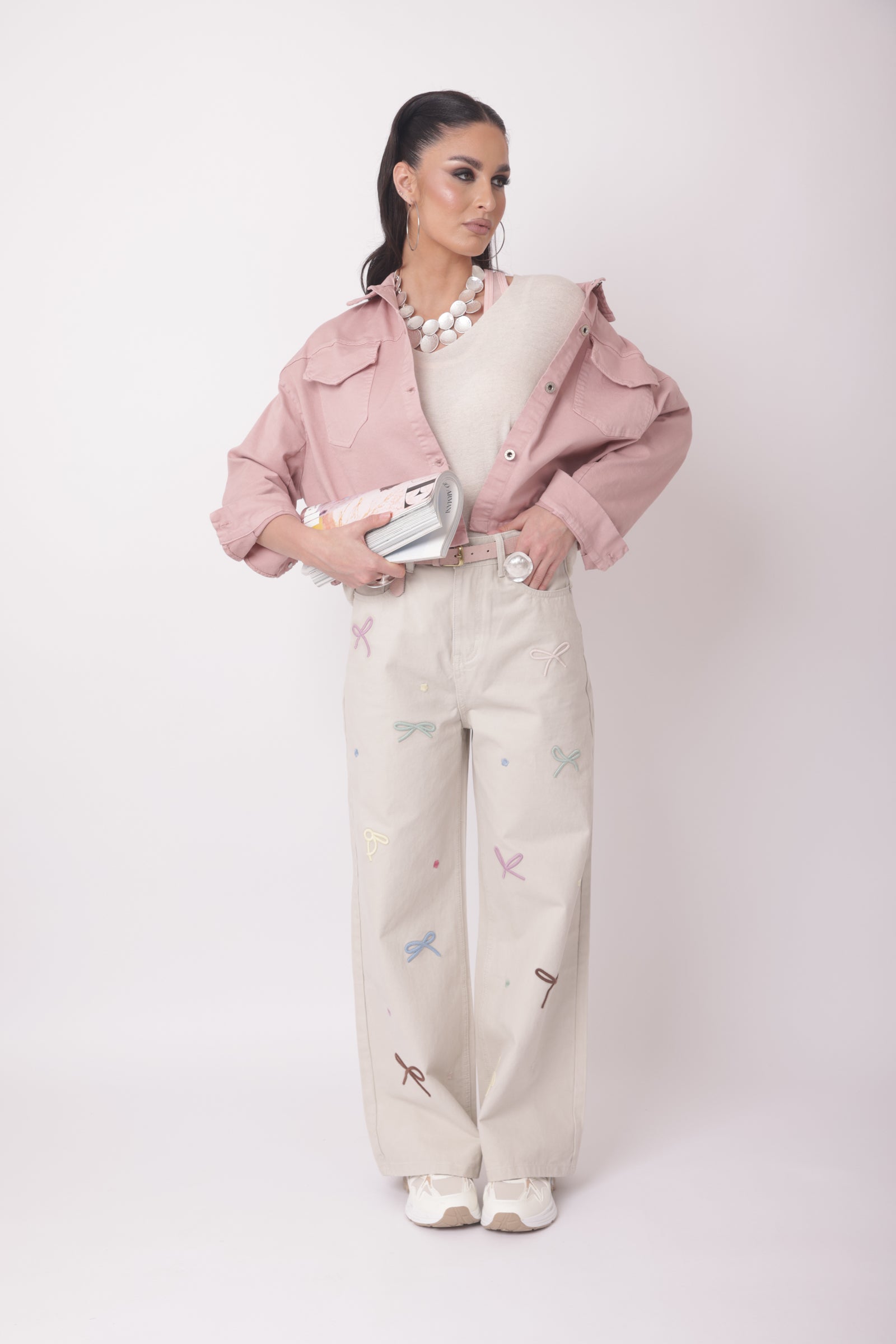 Pantalone Fiocchi beige chiaro|Colore:Beige chiaro