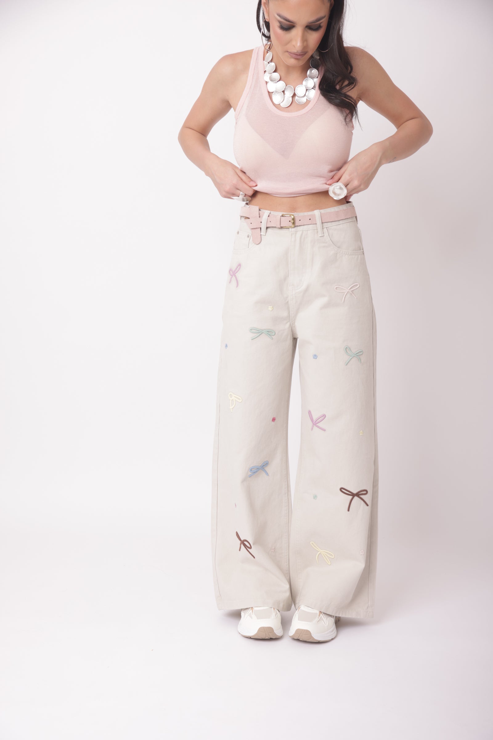 Pantalone Fiocchi beige chiaro|Colore:Beige chiaro