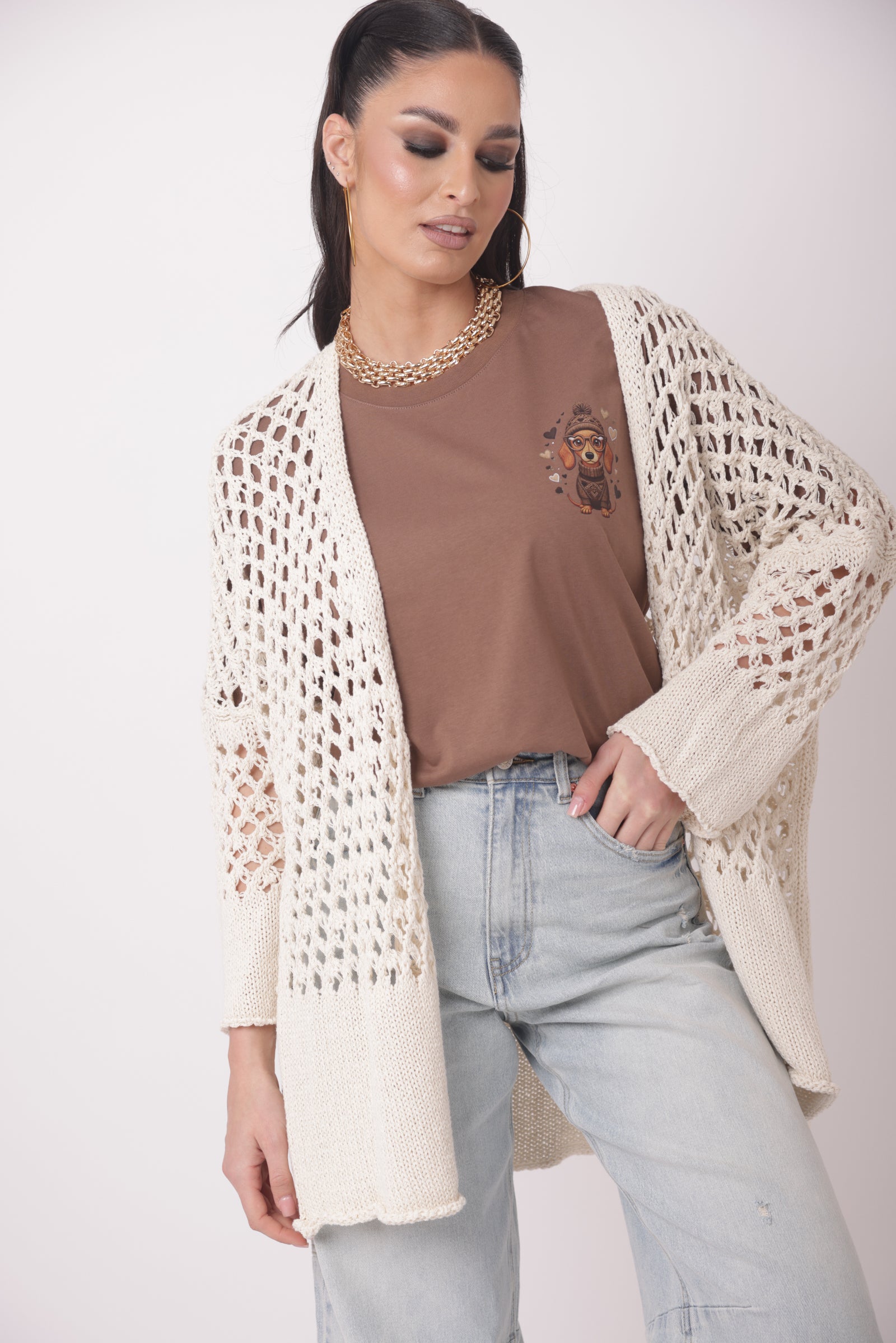 Cardigan Helda burro|Colore:Burro