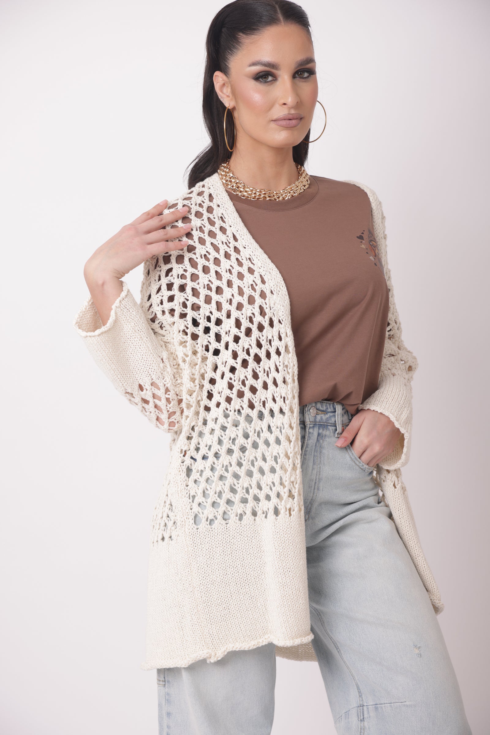 Cardigan Helda burro|Colore:Burro