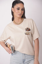 T-Shirt Bassotto Beige|Colore:Beige