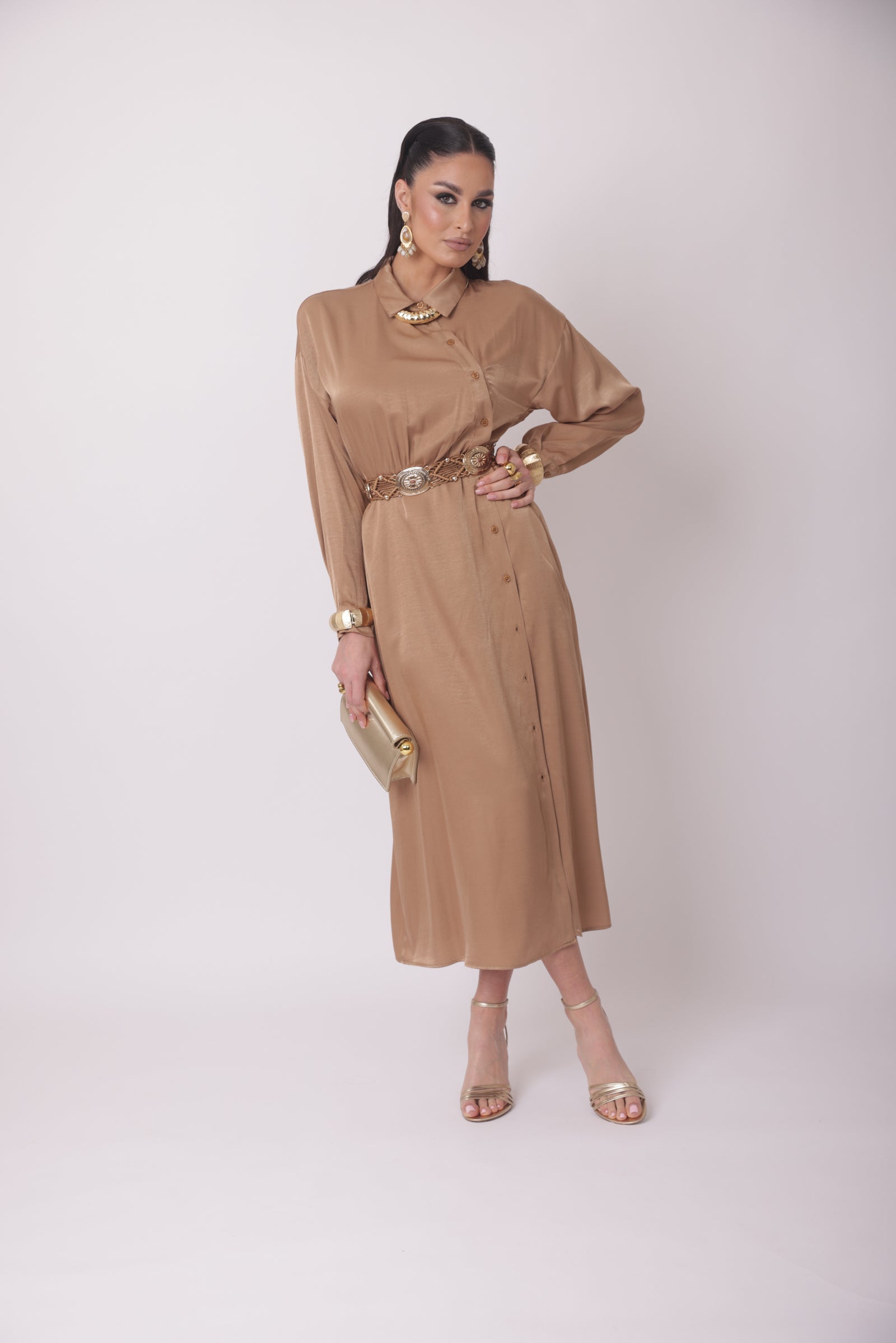 Abito Caramel cammello|Colore:Cammello