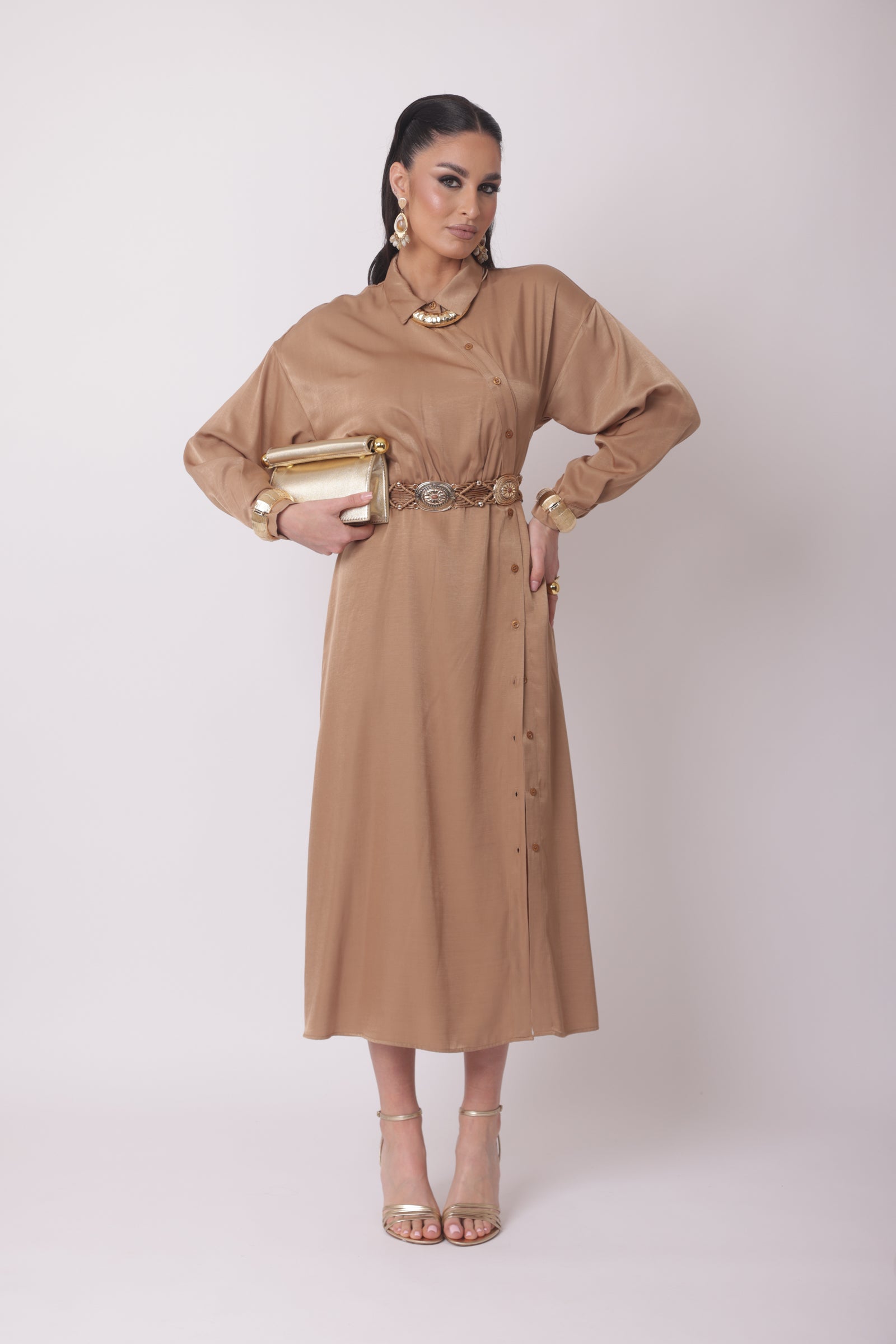 Abito Caramel cammello|Colore:Cammello