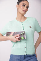 Cardigan Trecce Teddy acquamarina|Colore:Acquamarina