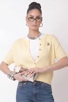 Cardigan Trecce Teddy giallo|Colore:Giallo