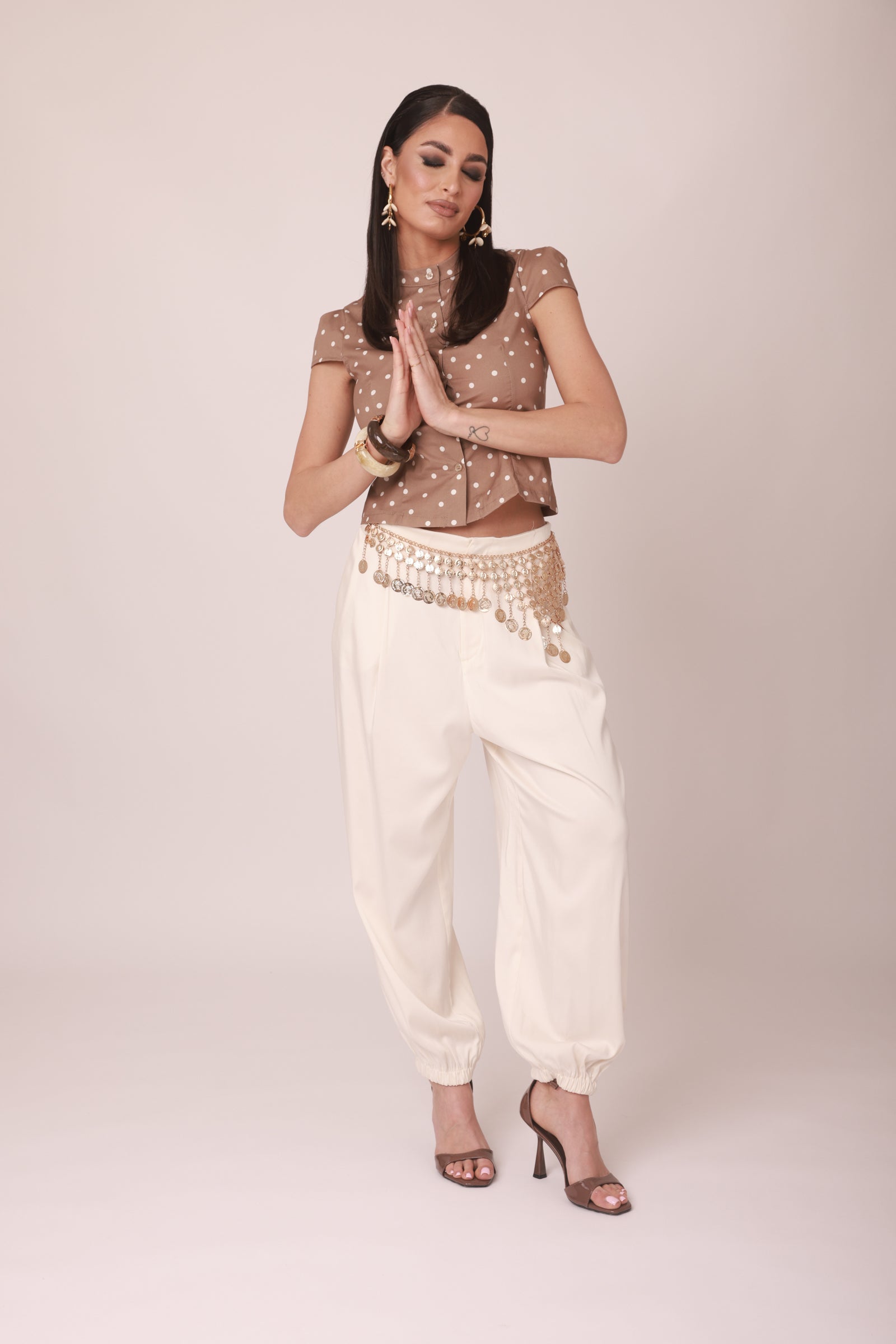 Pantalone Morgana panna|Colore:Panna