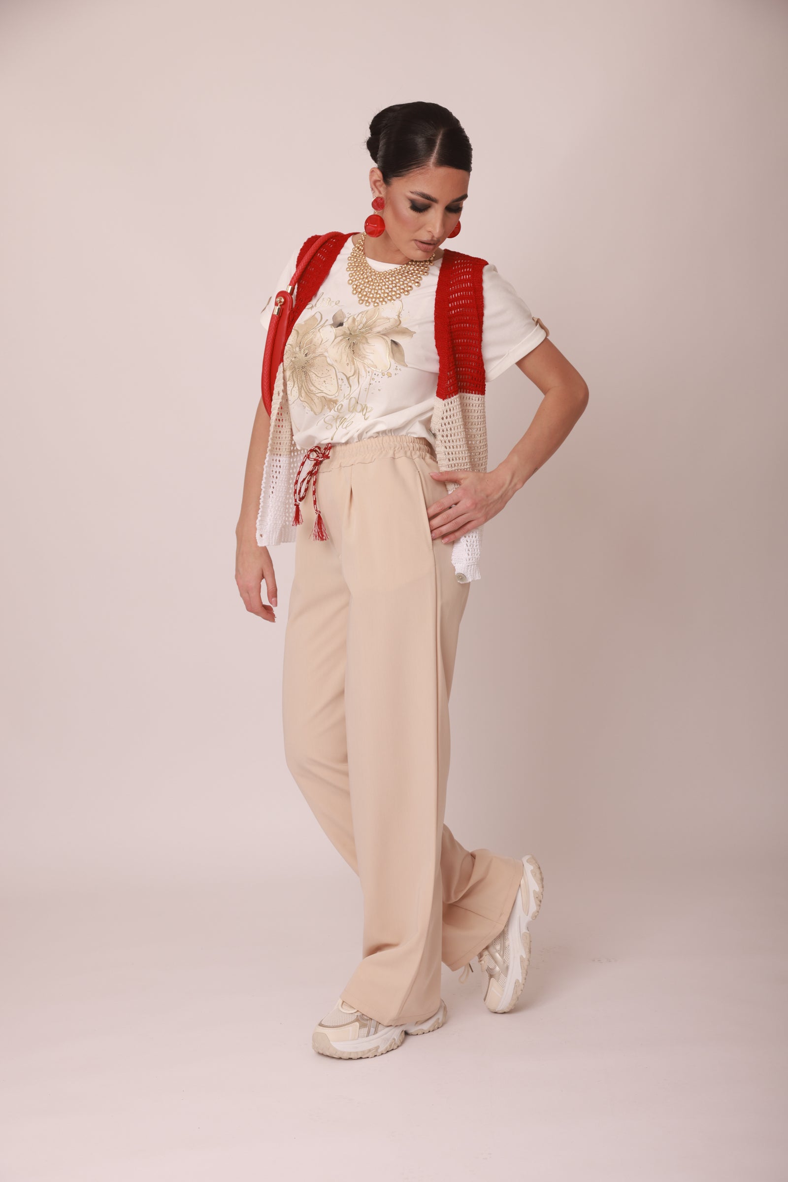 Pantalone Tessa beige chiaro|Colore:Beige chiaro