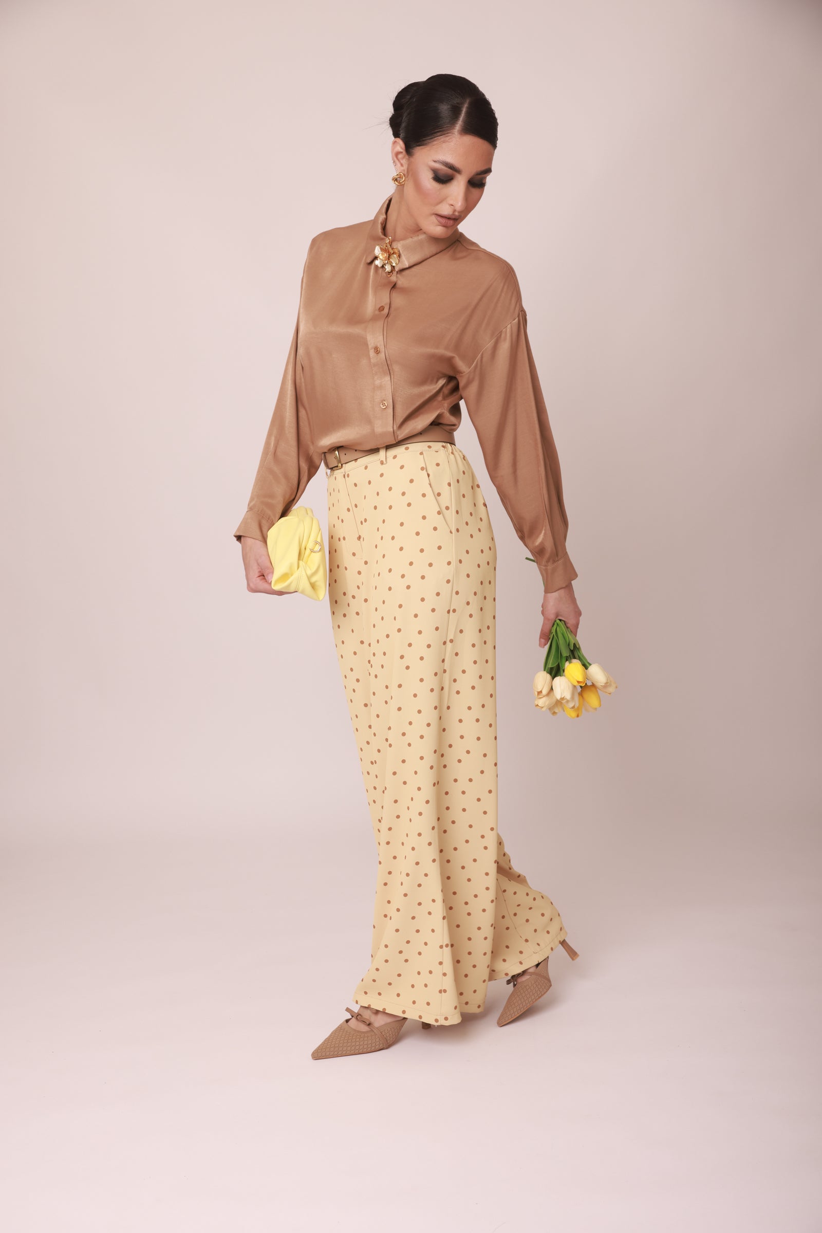 Pantalone Pois giallo|Colore:Giallo