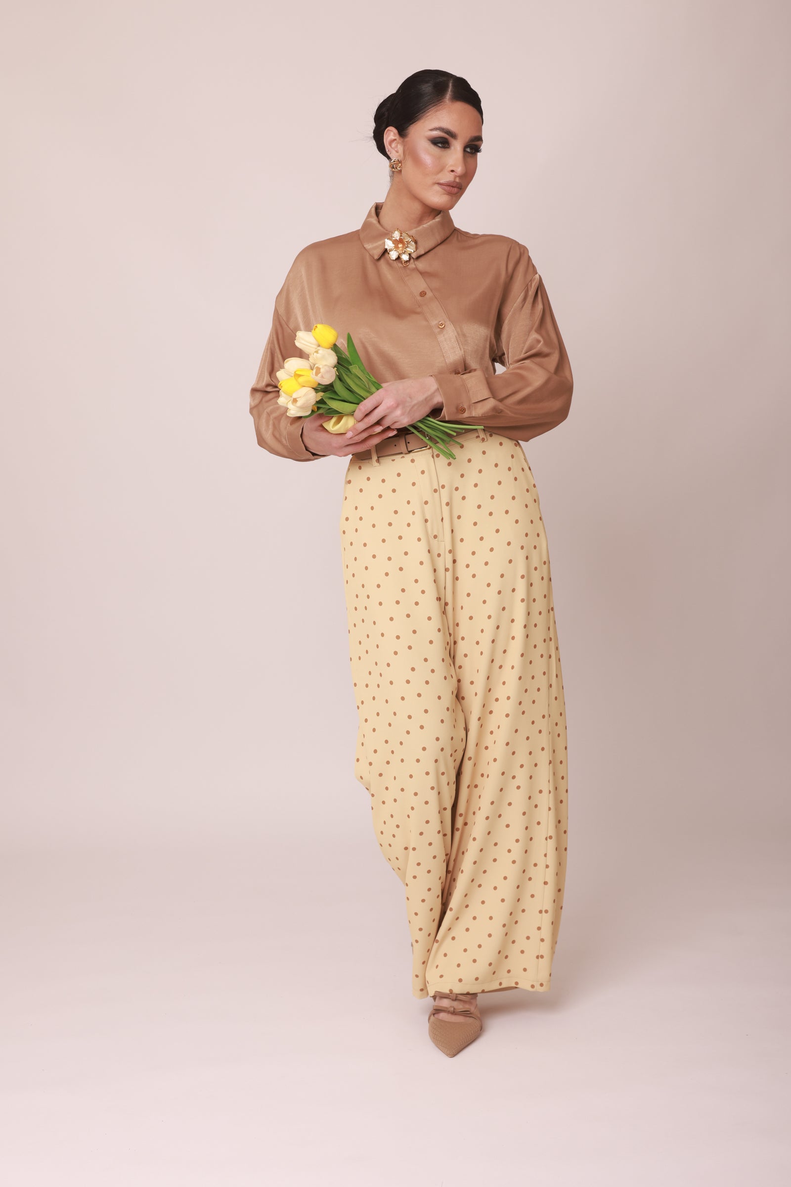 Pantalone Pois giallo|Colore:Giallo