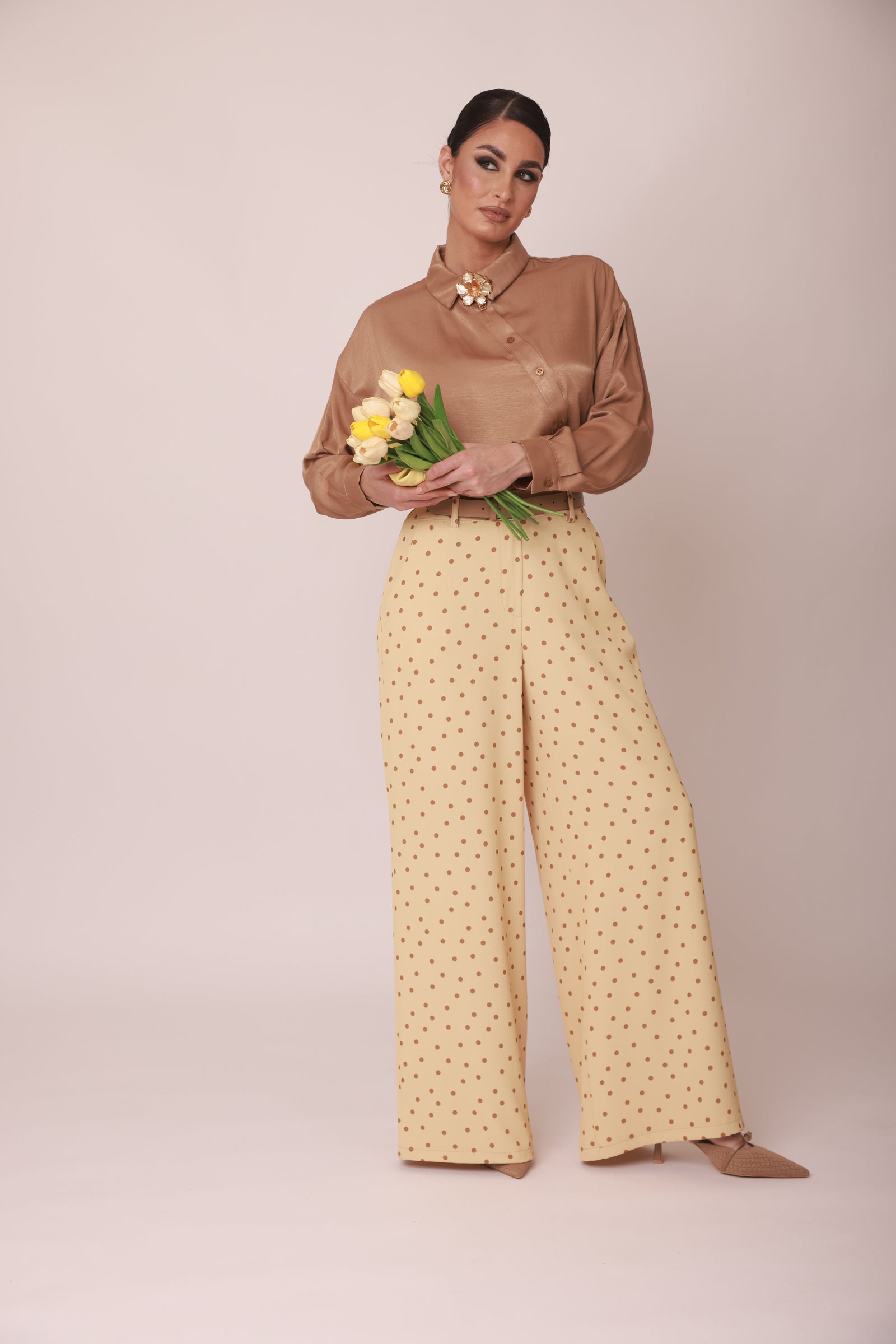 Pantalone Pois giallo|Colore:Giallo