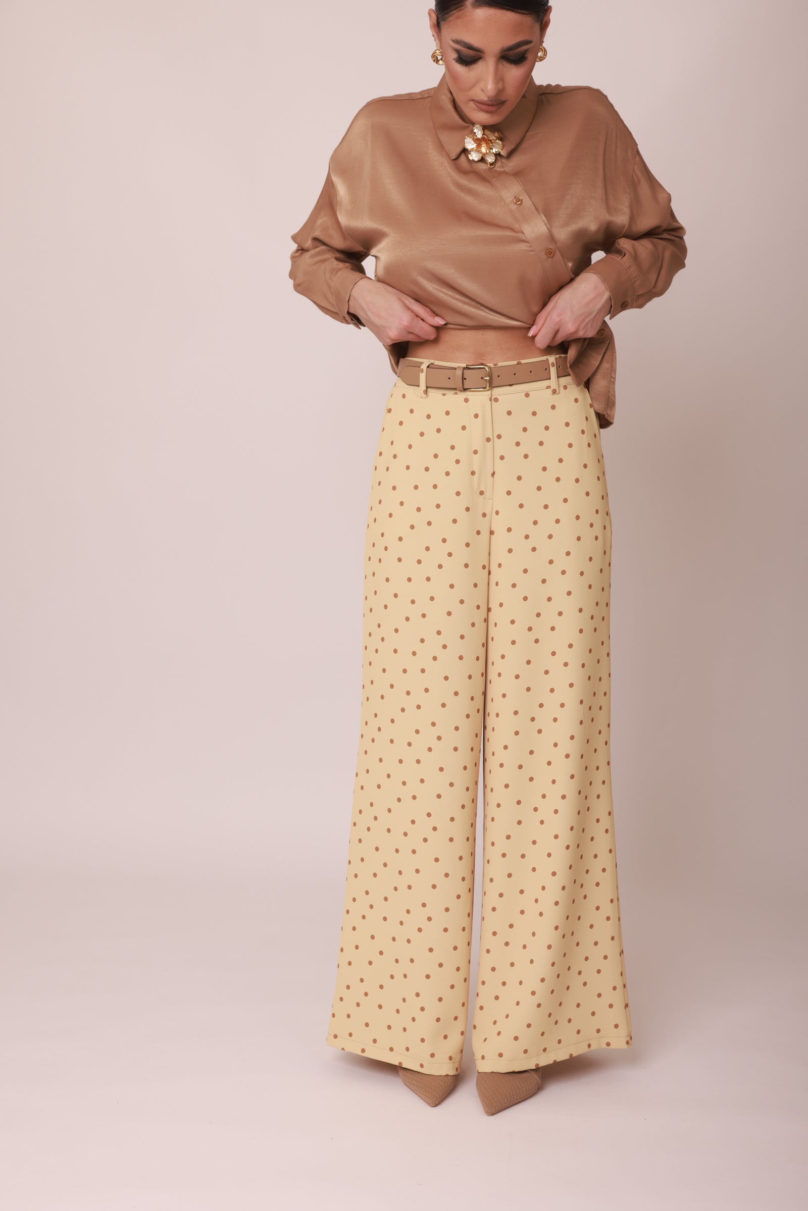 Pantalone Pois giallo|Colore:Giallo