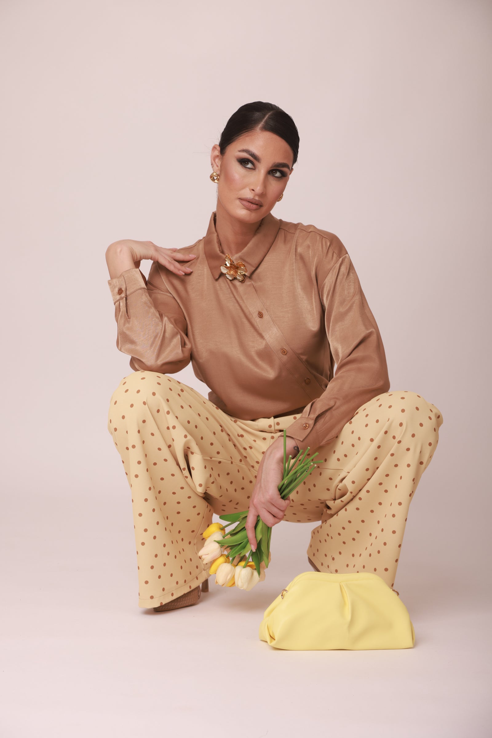 Camicia Caramel cammello|Colore:Cammello