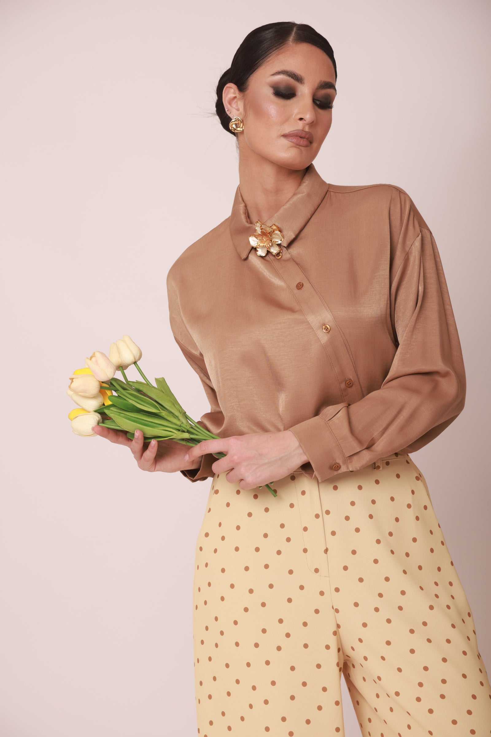 Camicia Caramel cammello|Colore:Cammello