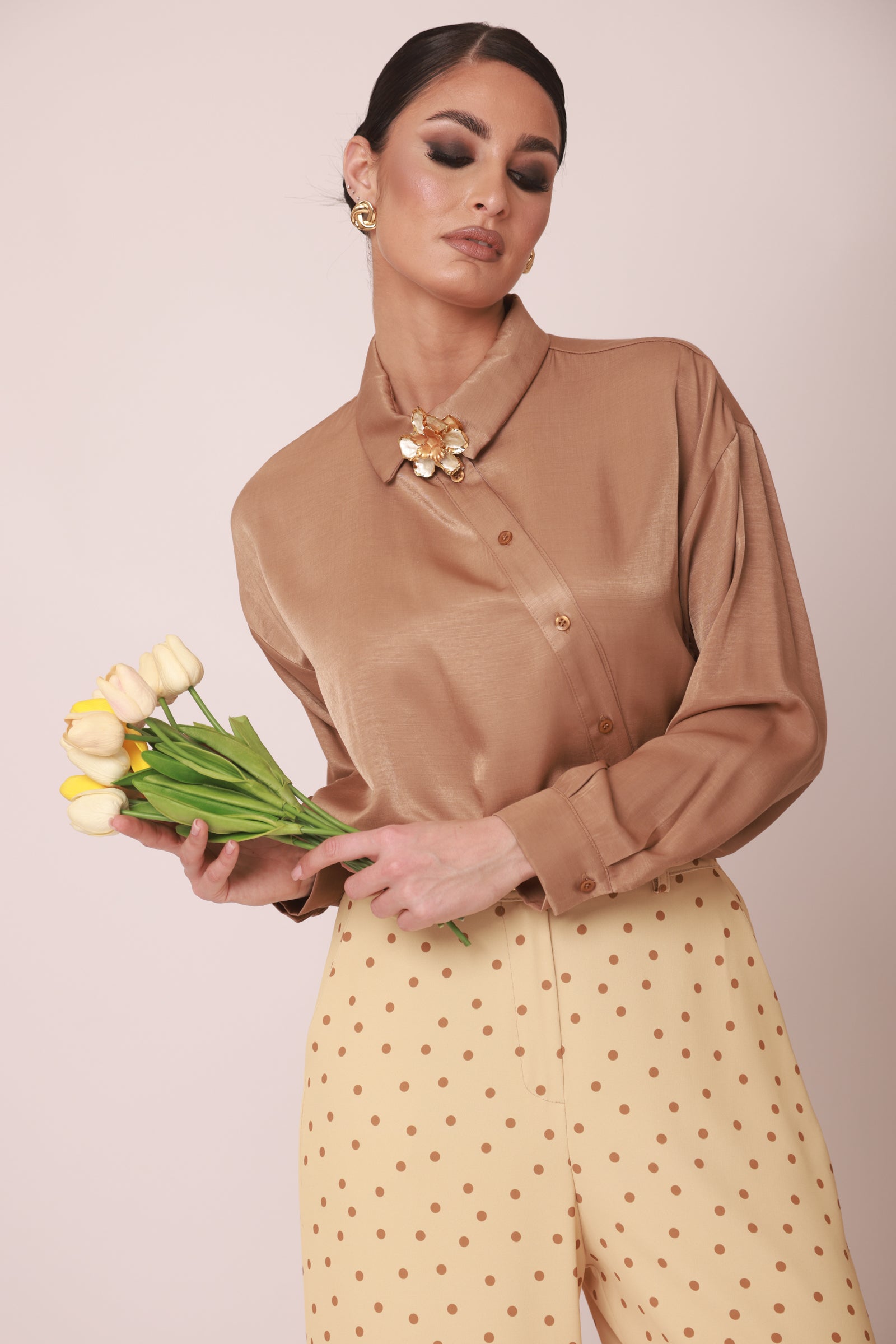 Camicia Caramel cammello|Colore:Cammello