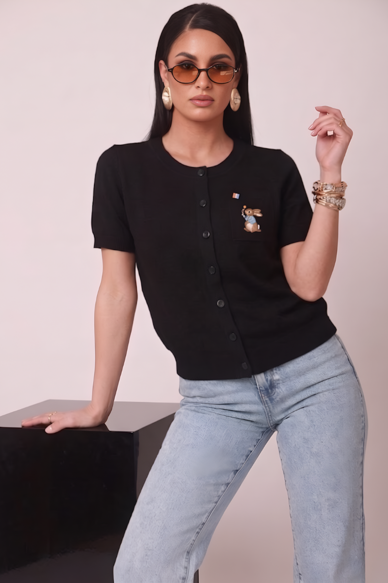 Cardigan Mini Rabbit nero|Colore:Nero