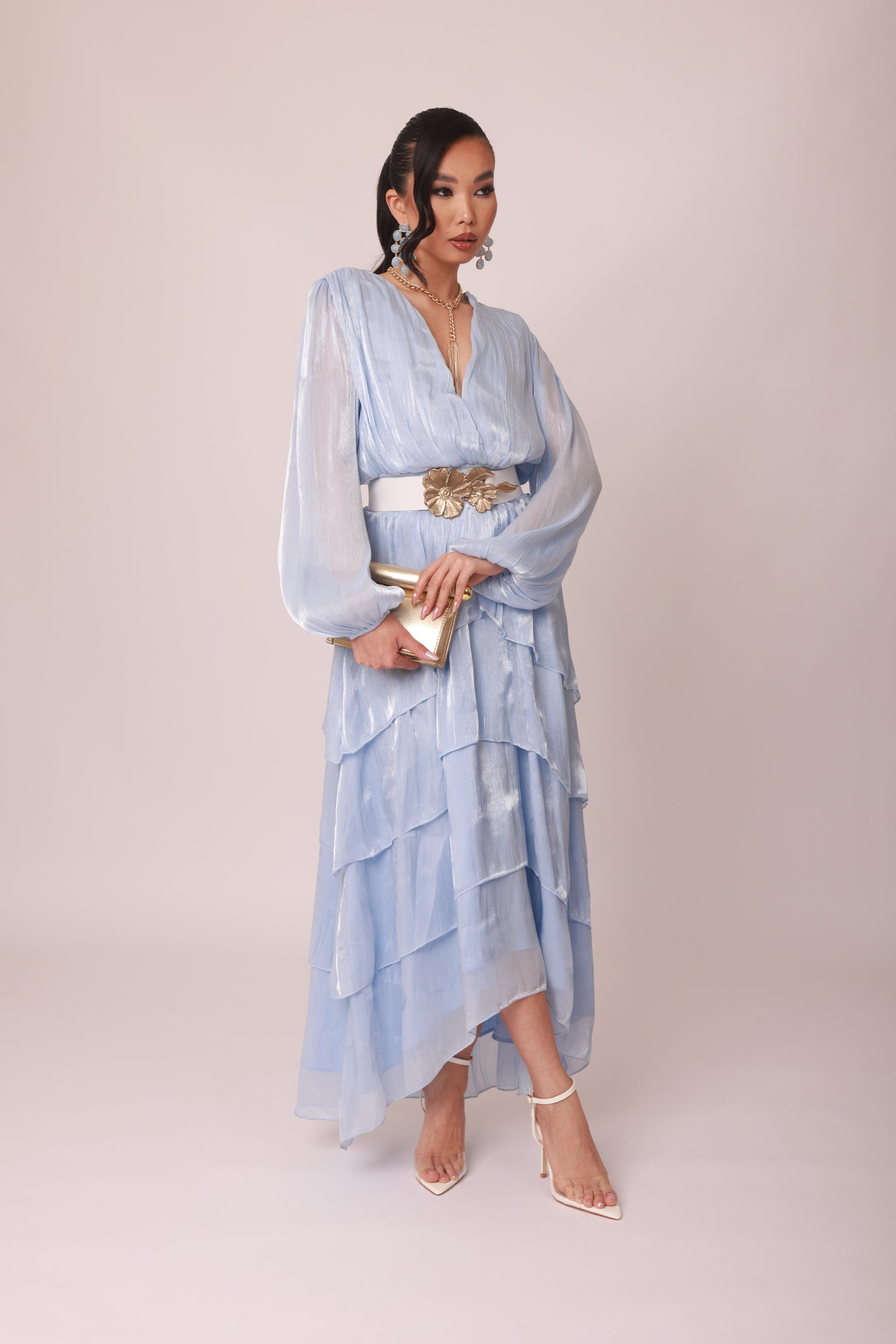 Abito Elegance Paris Azzurro|Colore:Azzurro