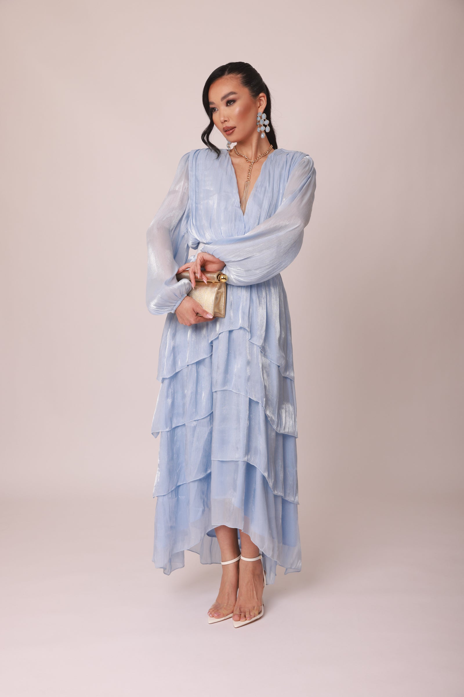 Abito Elegance Paris Azzurro|Colore:Azzurro