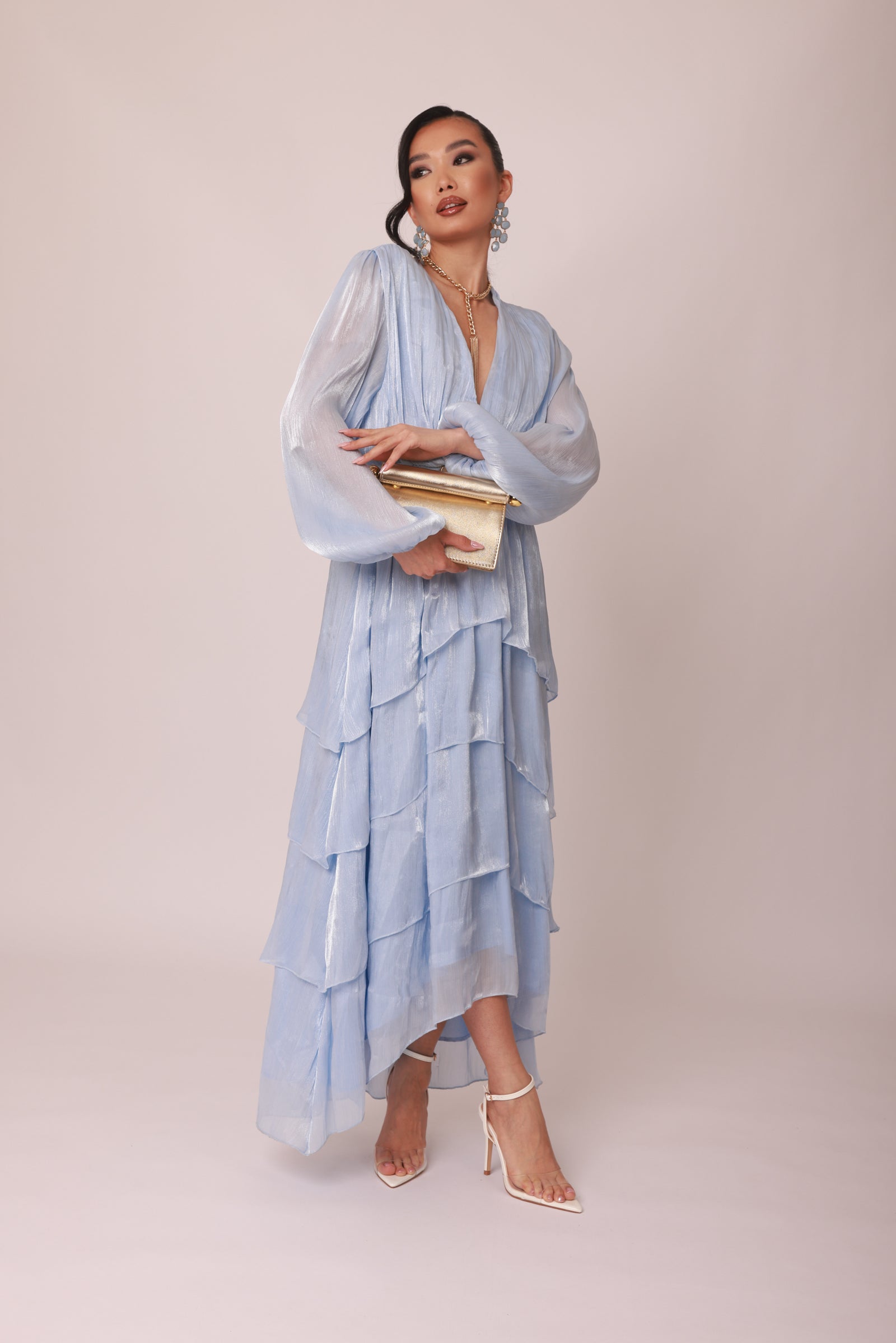 Abito Elegance Paris Azzurro|Colore:Azzurro