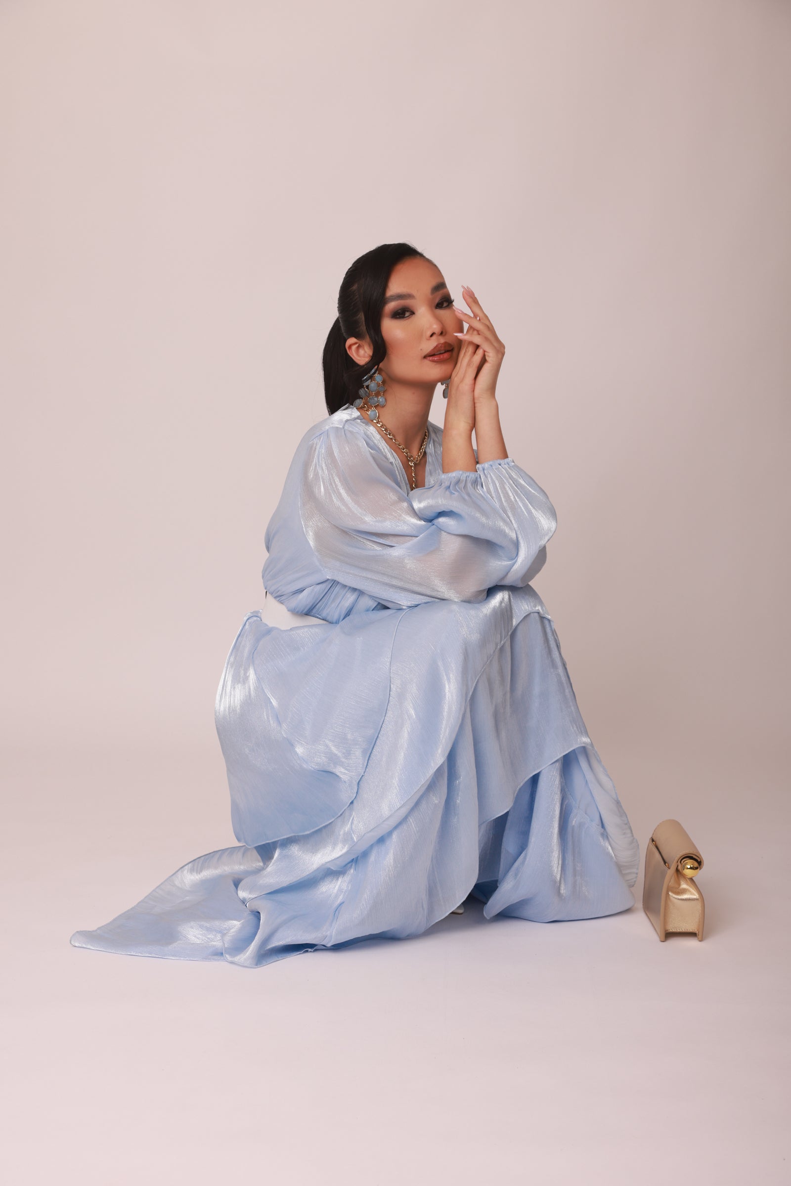 Abito Elegance Paris Azzurro|Colore:Azzurro
