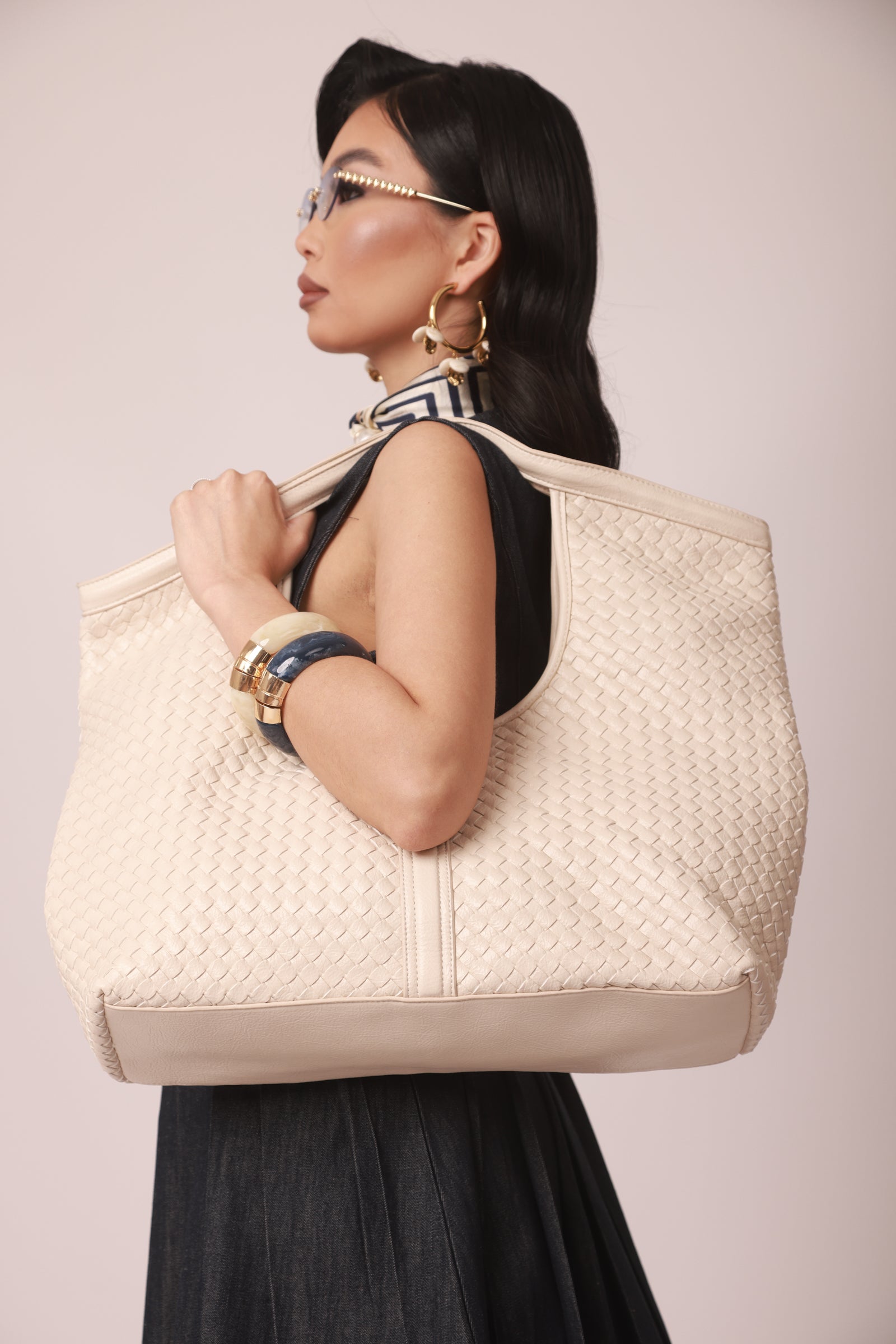 Borsa Intrecciata Burro|Colore:Burro