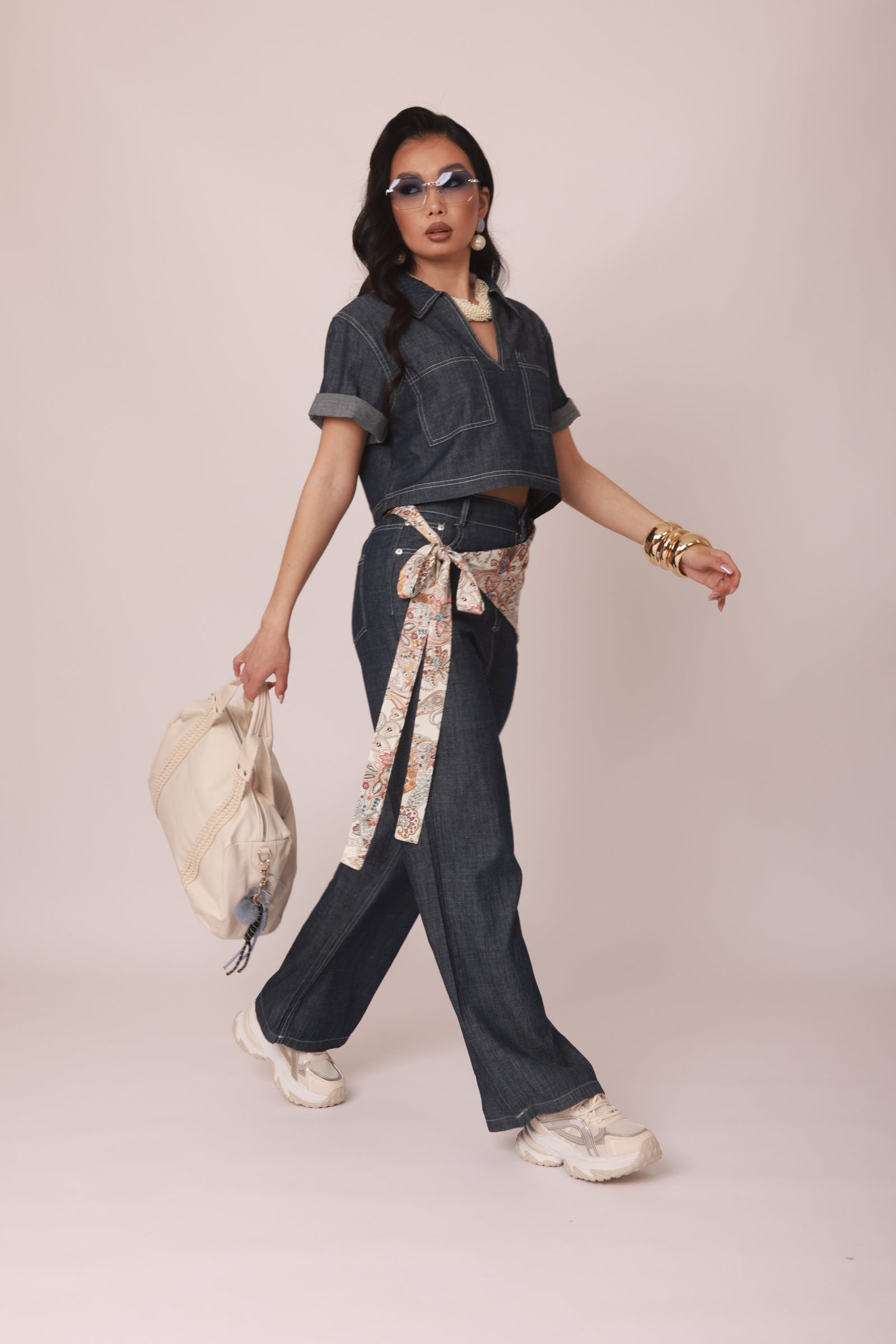 Coordinato Britney denim|Colore:Denim