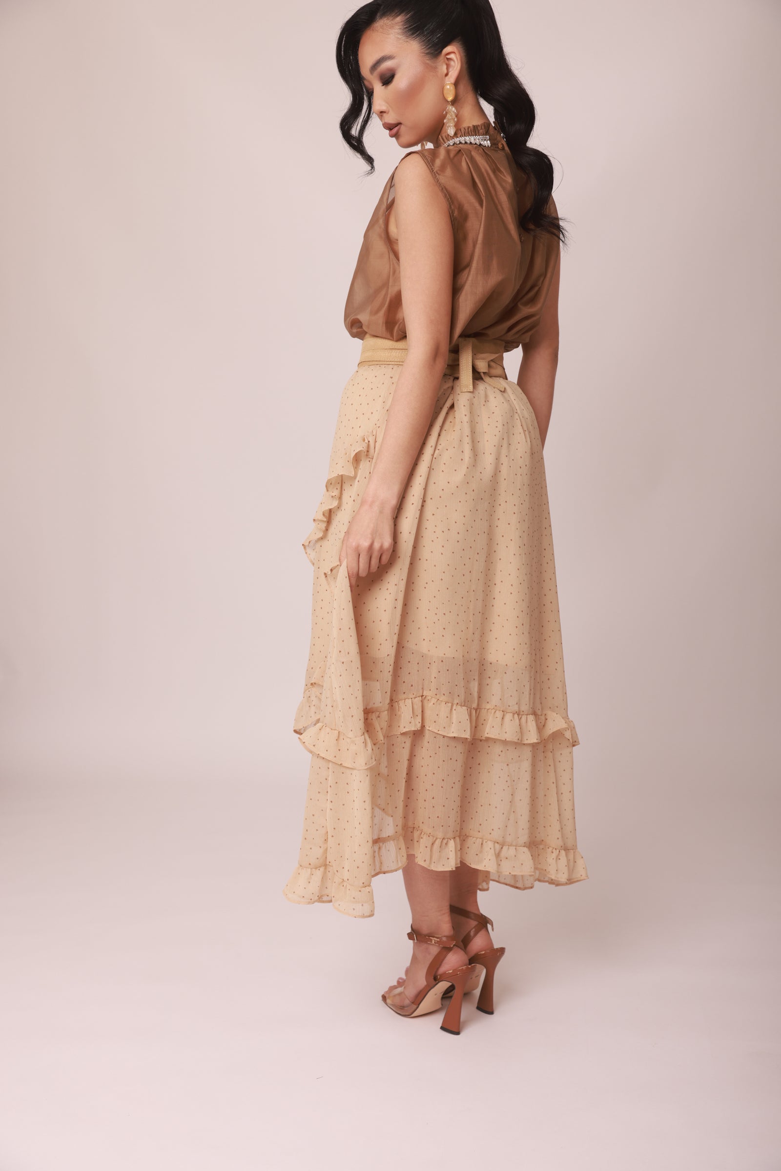 Gonna Cuori beige|Colore:Beige