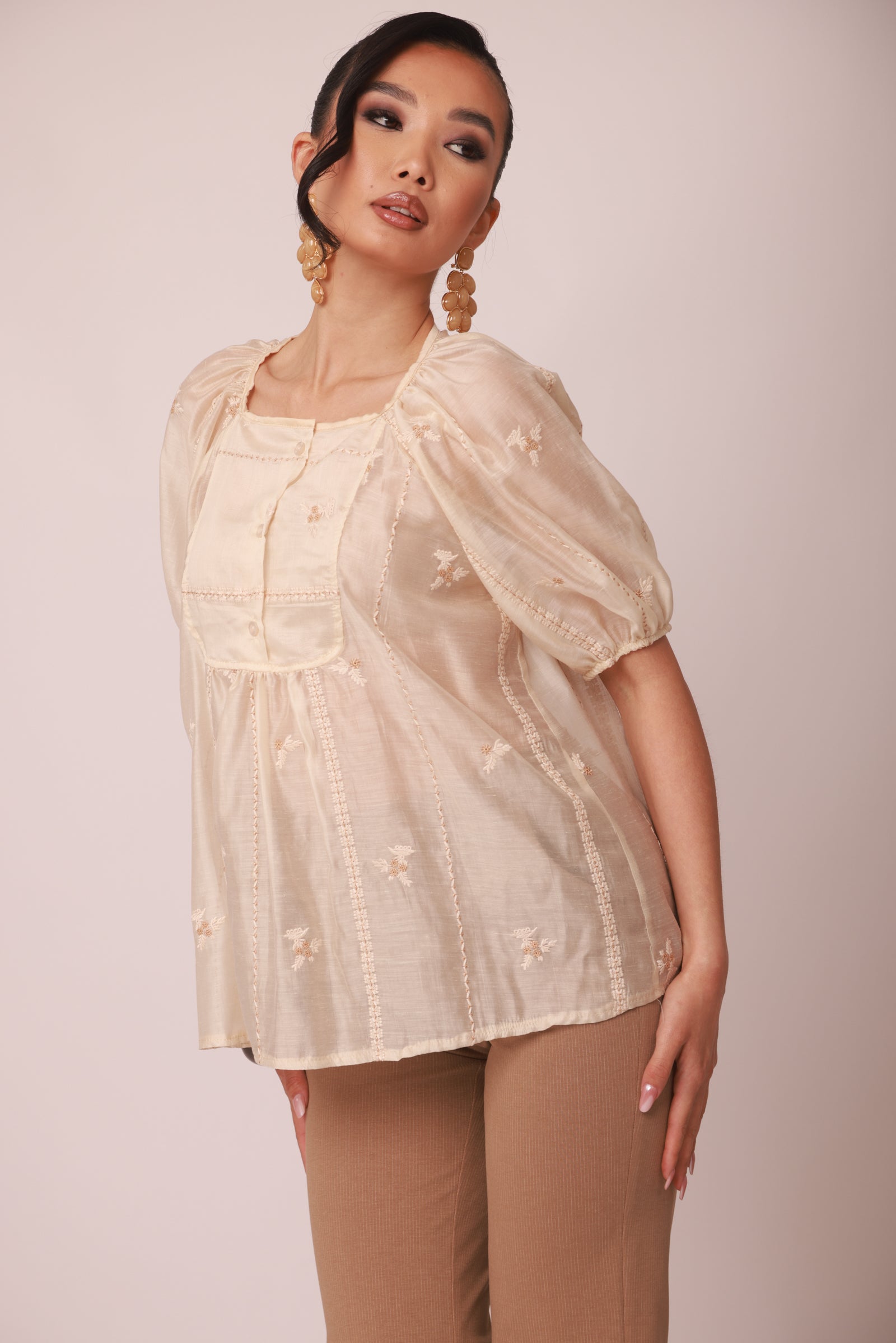 Blusa Eloise beige|Colore:Beige