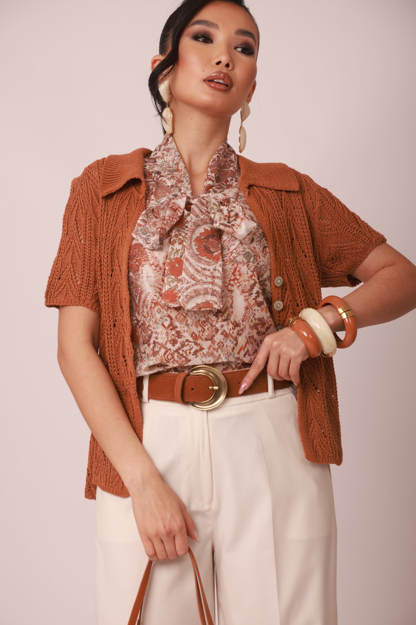 Cardigan Ambra cacao|Colore:Cacao