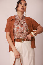 Cardigan Ambra cacao|Colore:Cacao