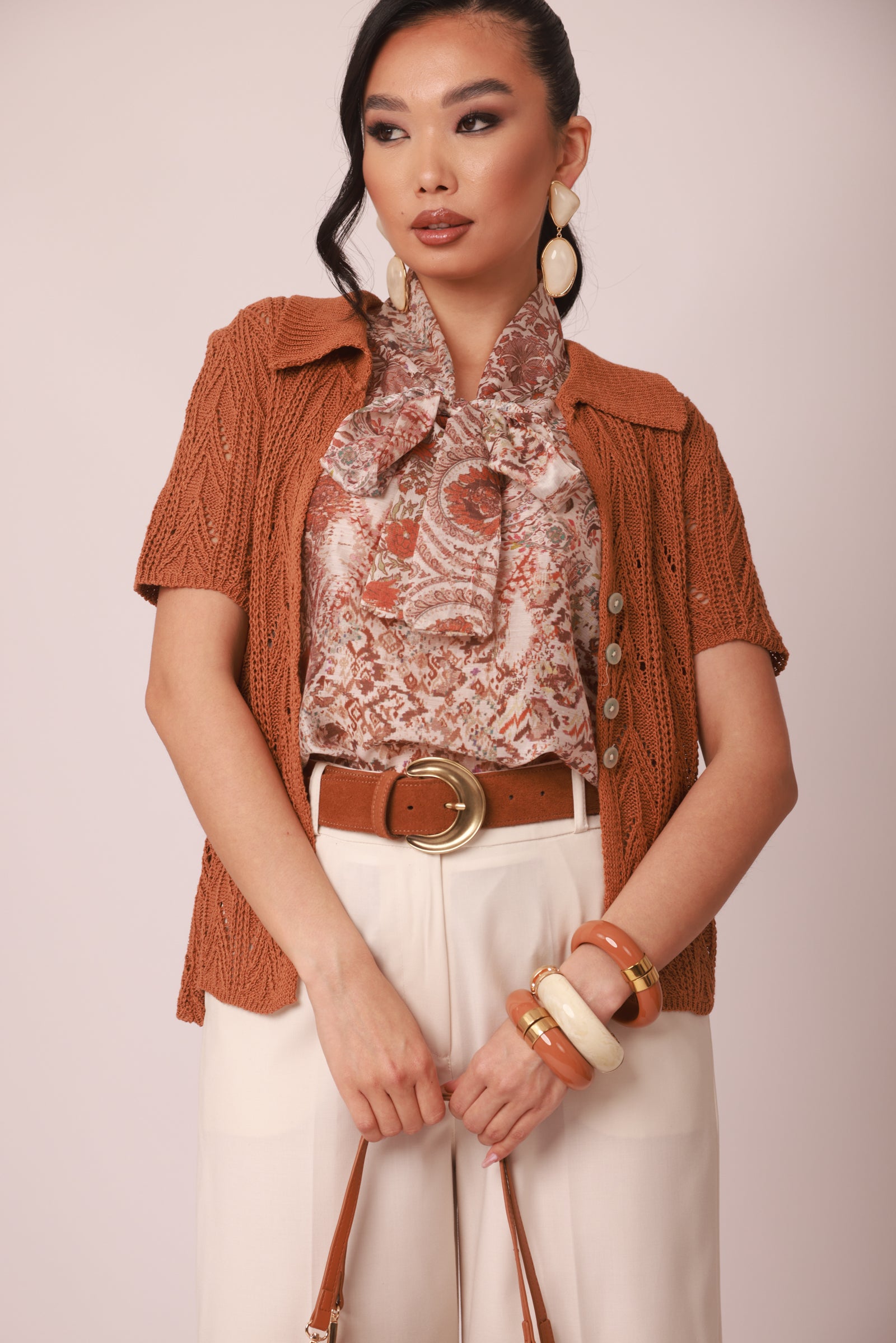 Cardigan Ambra cacao|Colore:Cacao