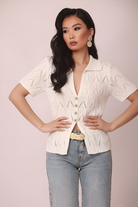 Cardigan Ambra burro|Colore:Burro