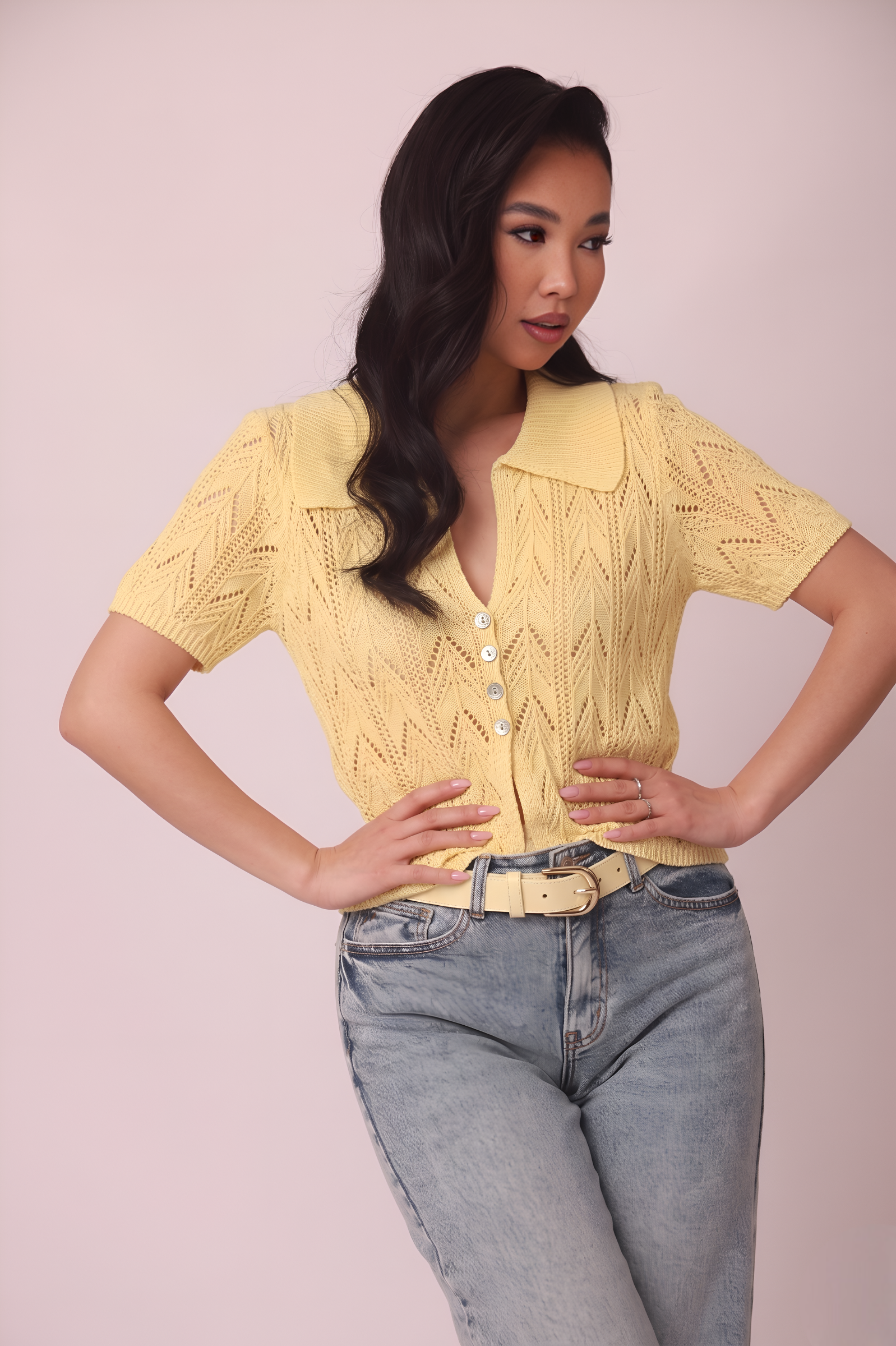 Cardigan Ambra giallo|Colore:Giallo