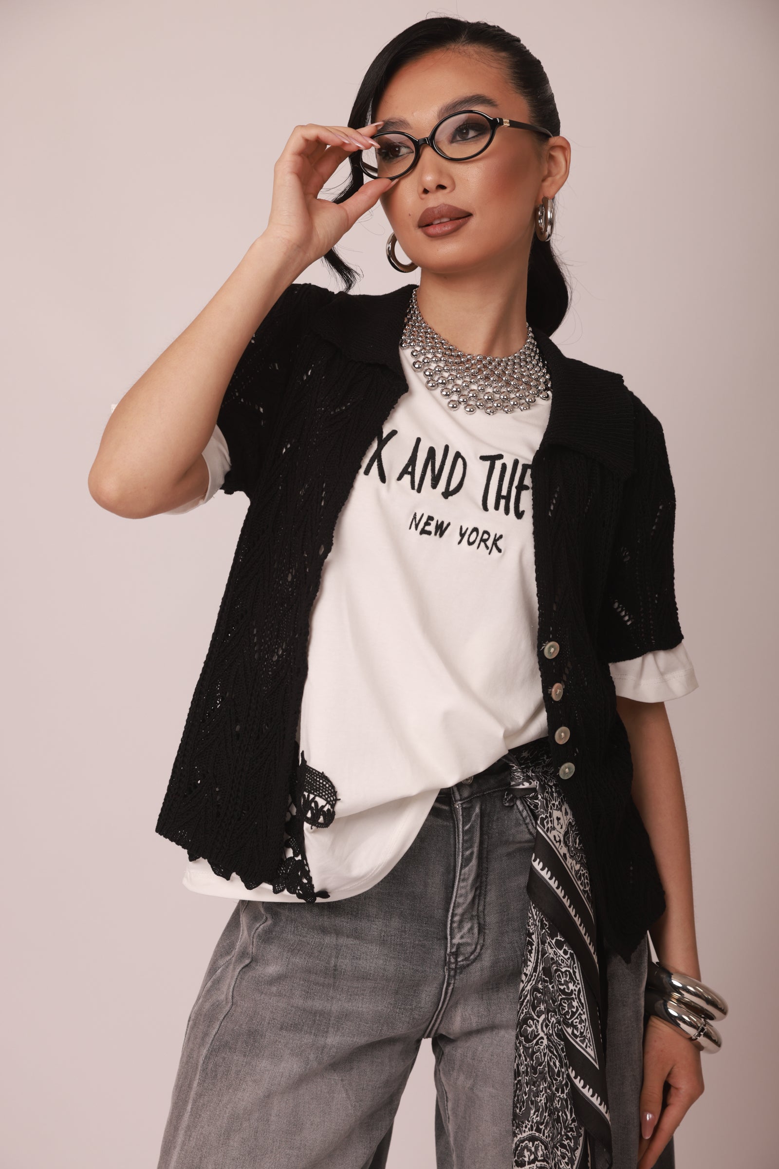 Cardigan Ambra nero|Colore:Nero