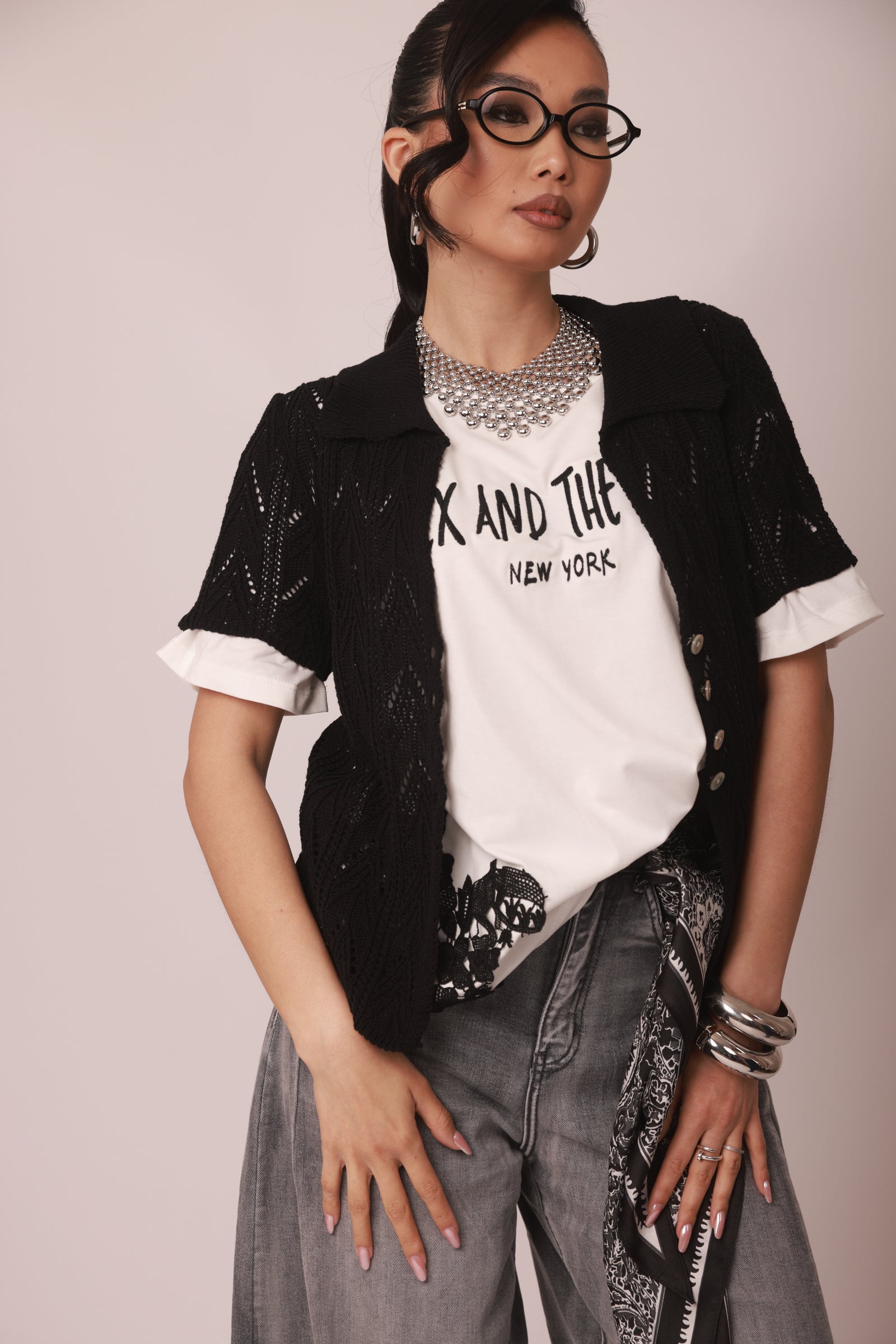 Cardigan Ambra nero|Colore:Nero