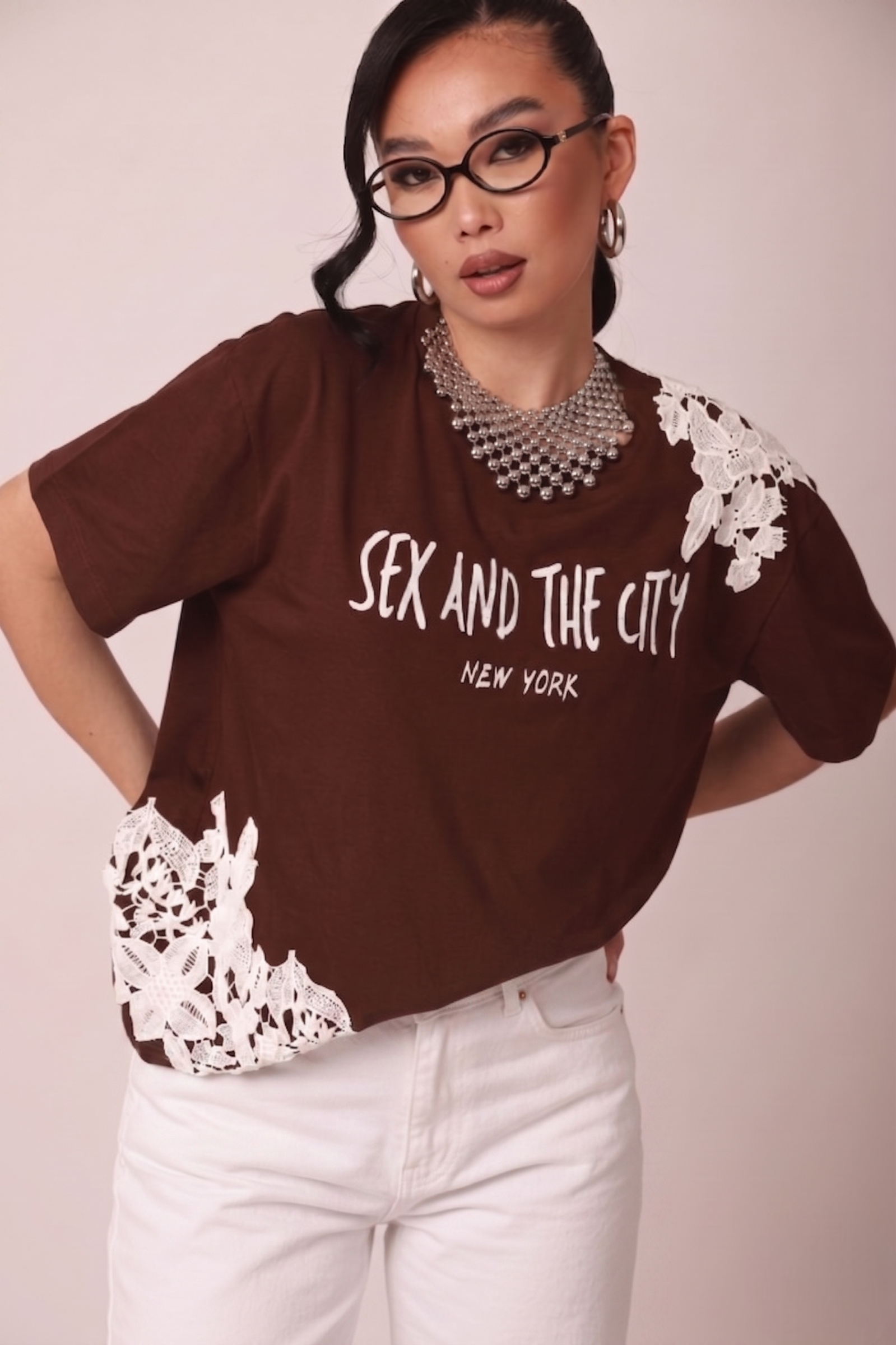 T-Shirt Sex And The Cty testa di moro|Colore:Testa di moro