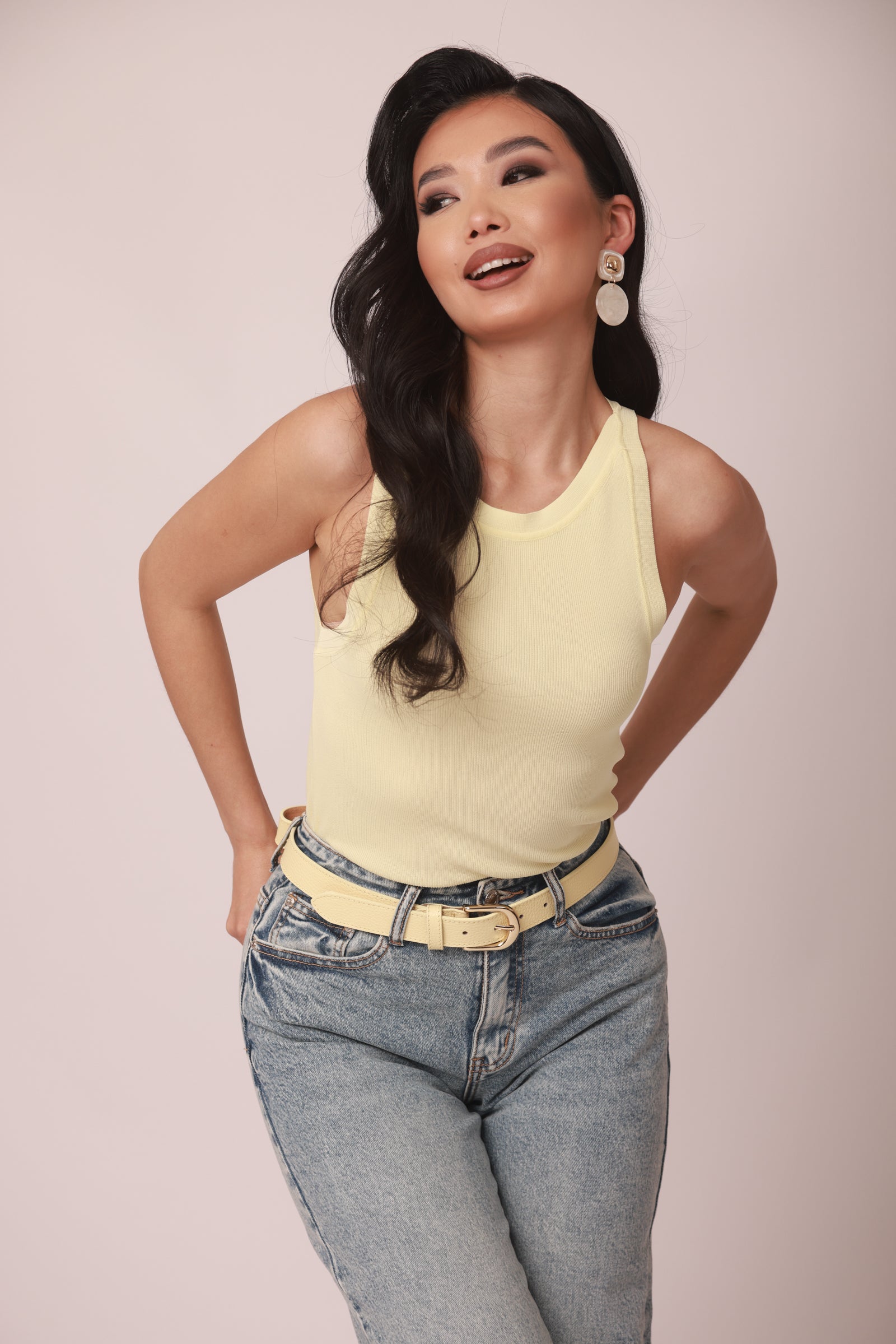 Top Scollo Americano giallo|Colore:Giallo