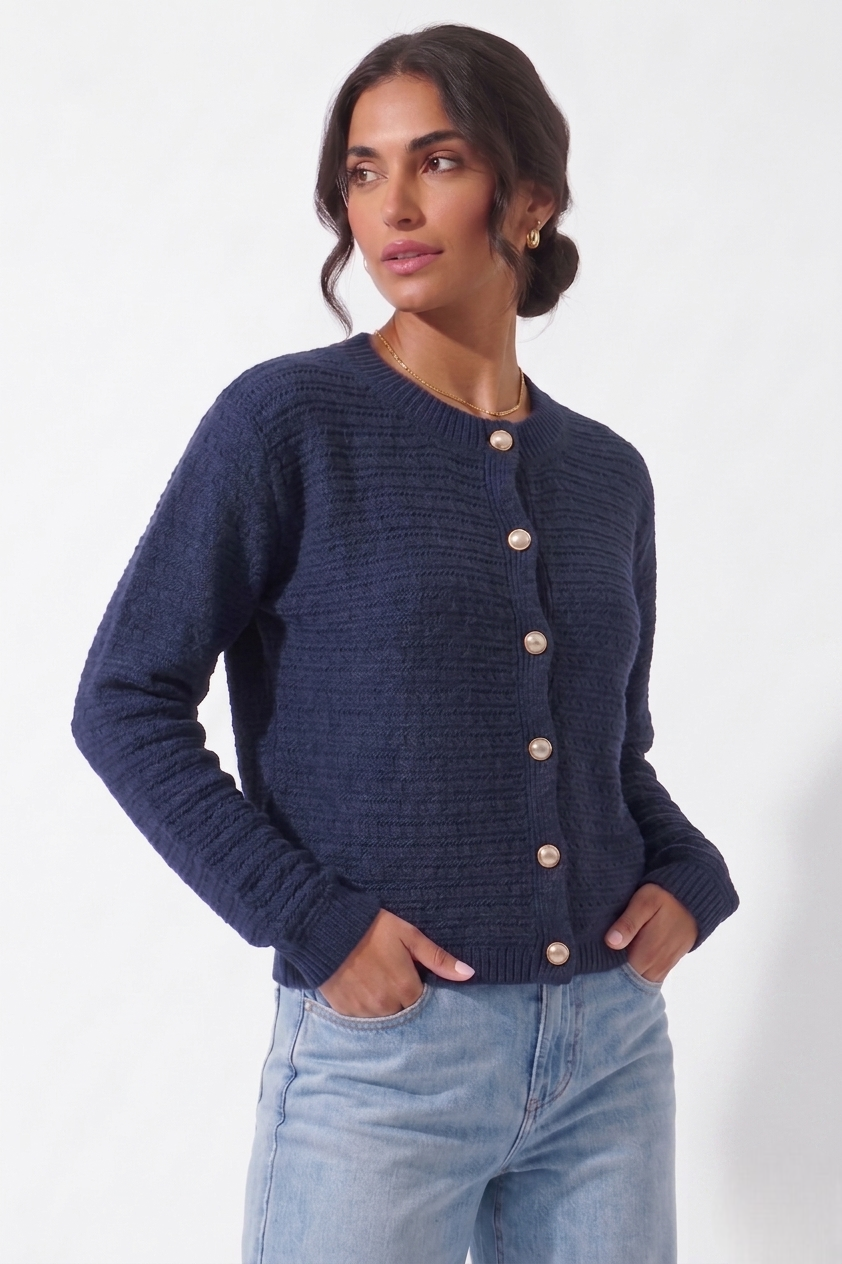 Cardigan Jewels blu|Colore:Blu